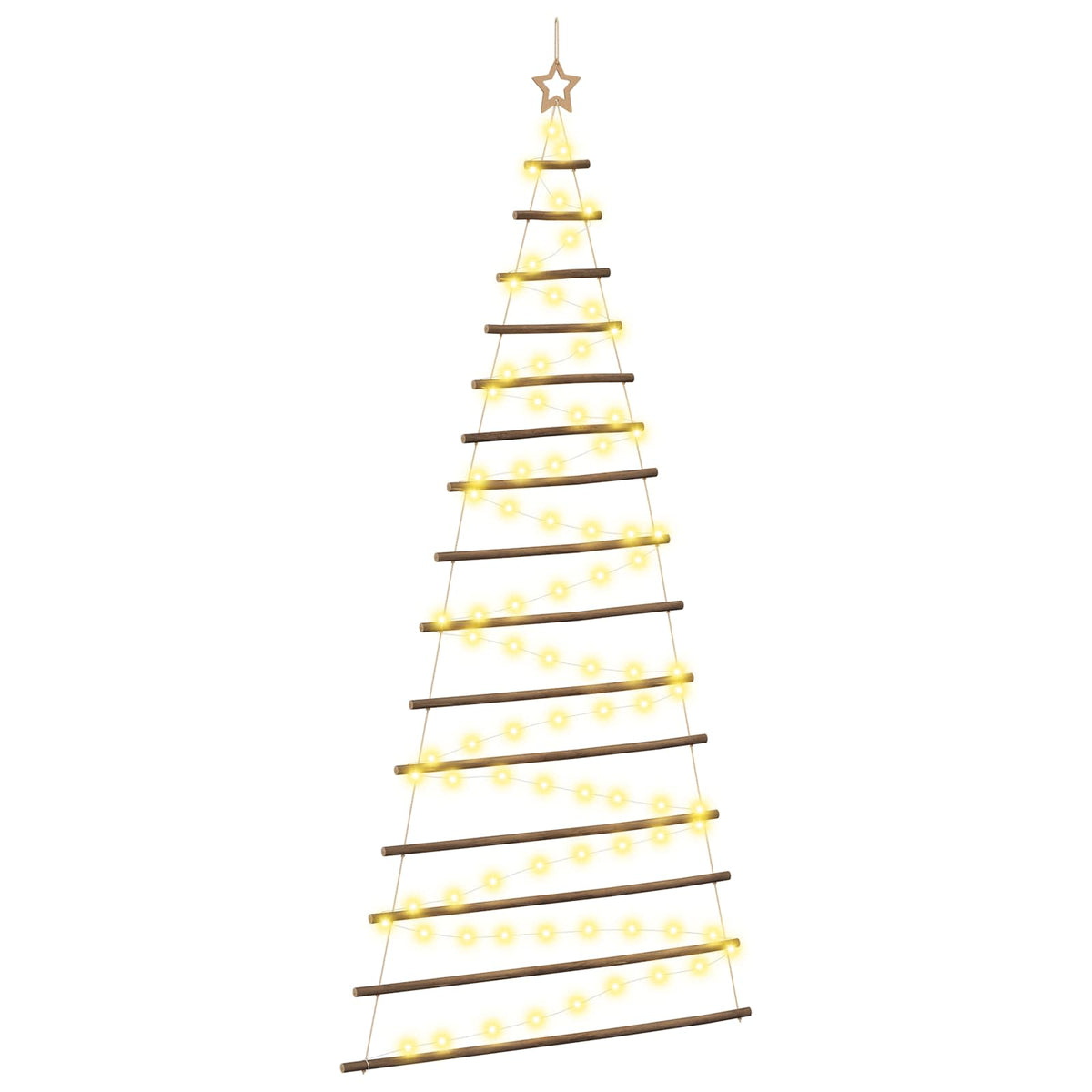 Hanging Christmas Tree 210 cm 130 LEDs Warm White