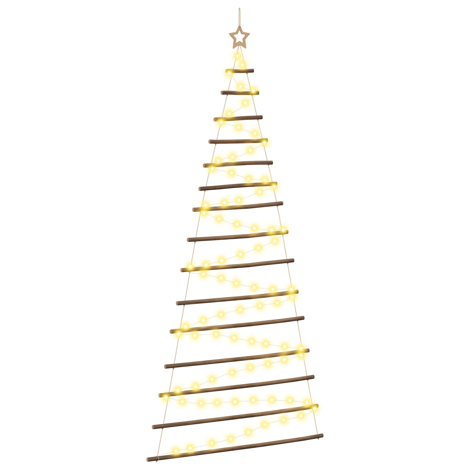 Hanging Christmas Tree 210 cm 130 LEDs Warm White