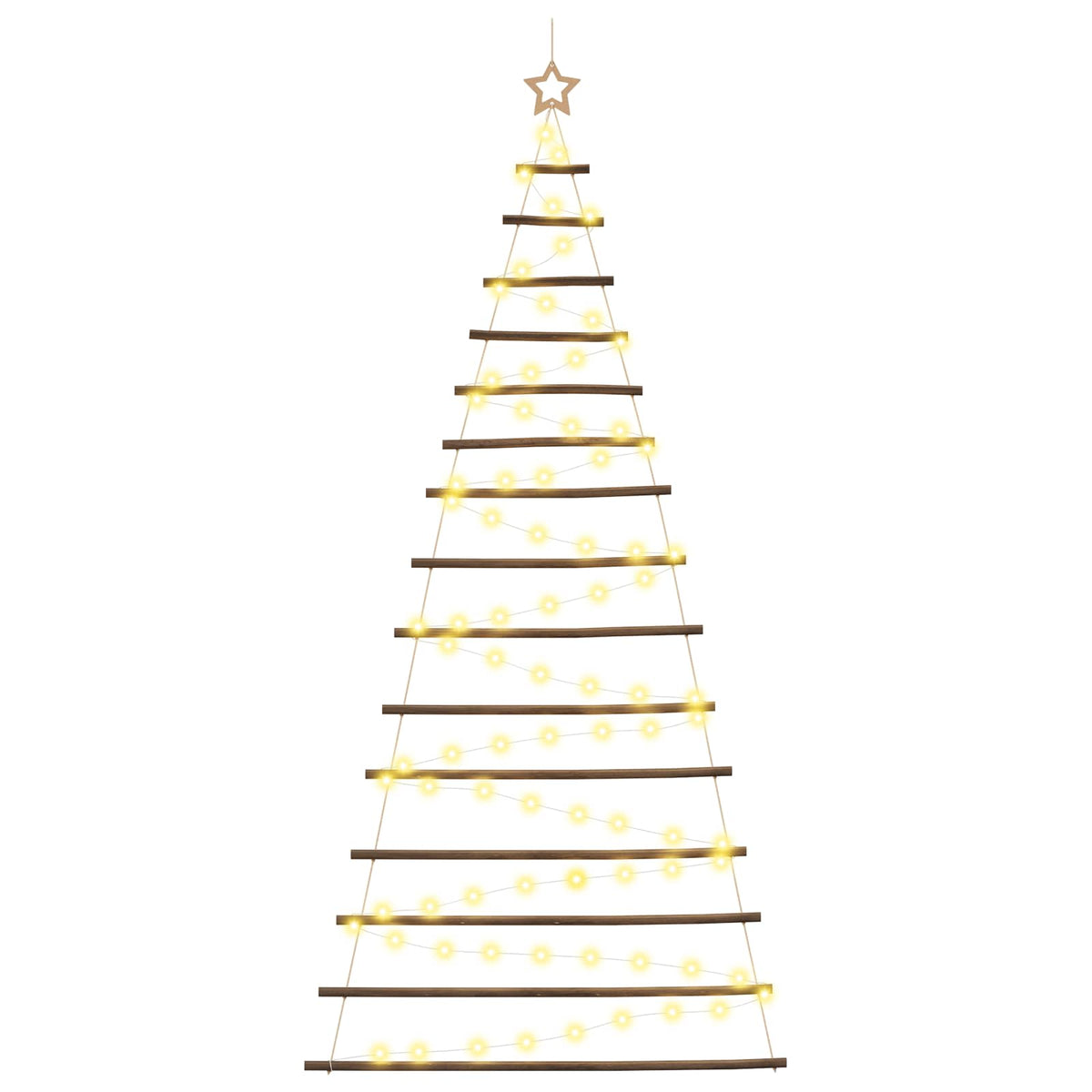 Hanging Christmas Tree 210 cm 130 LEDs Warm White