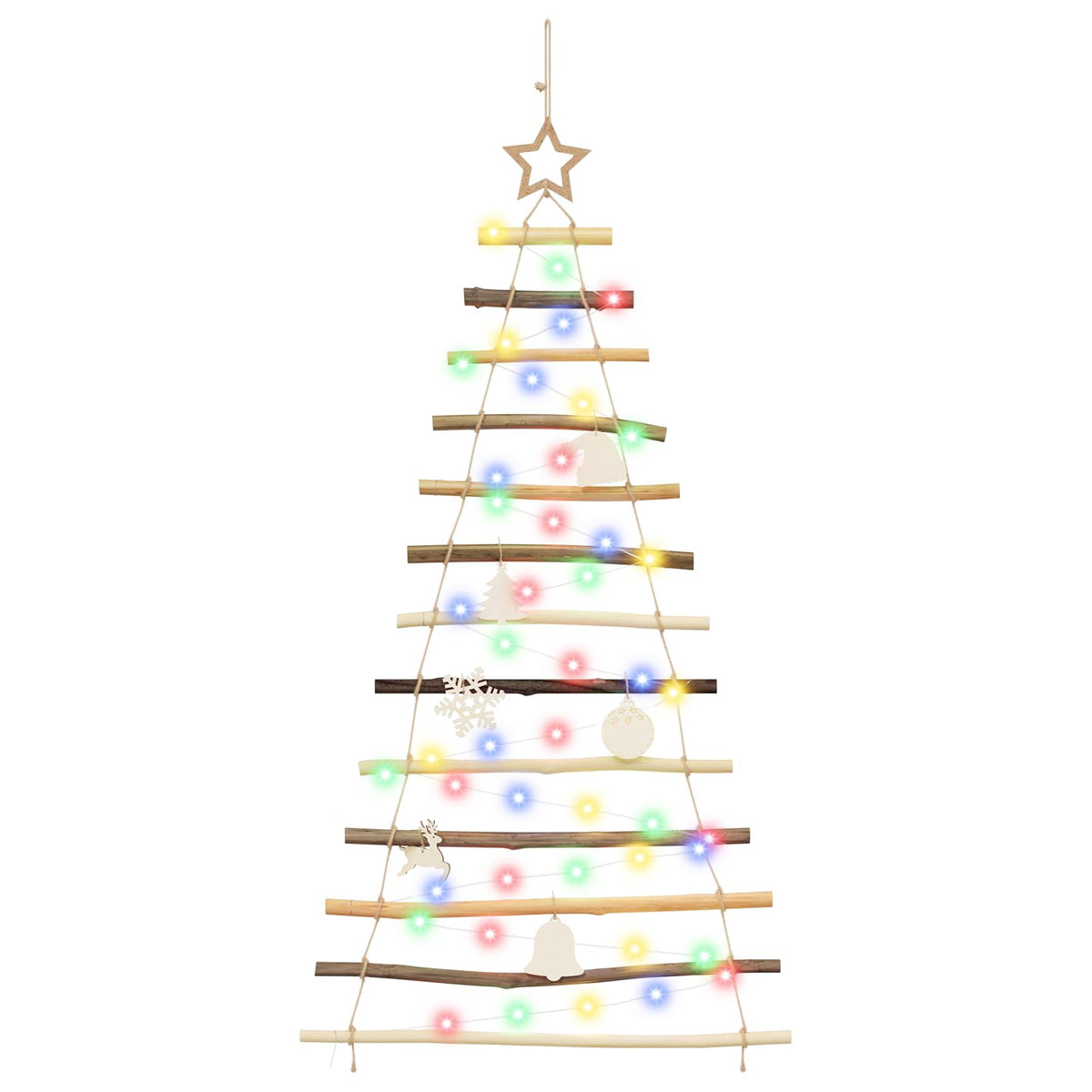 Hanging Christmas Tree 120 cm 50 LEDs Multicolour