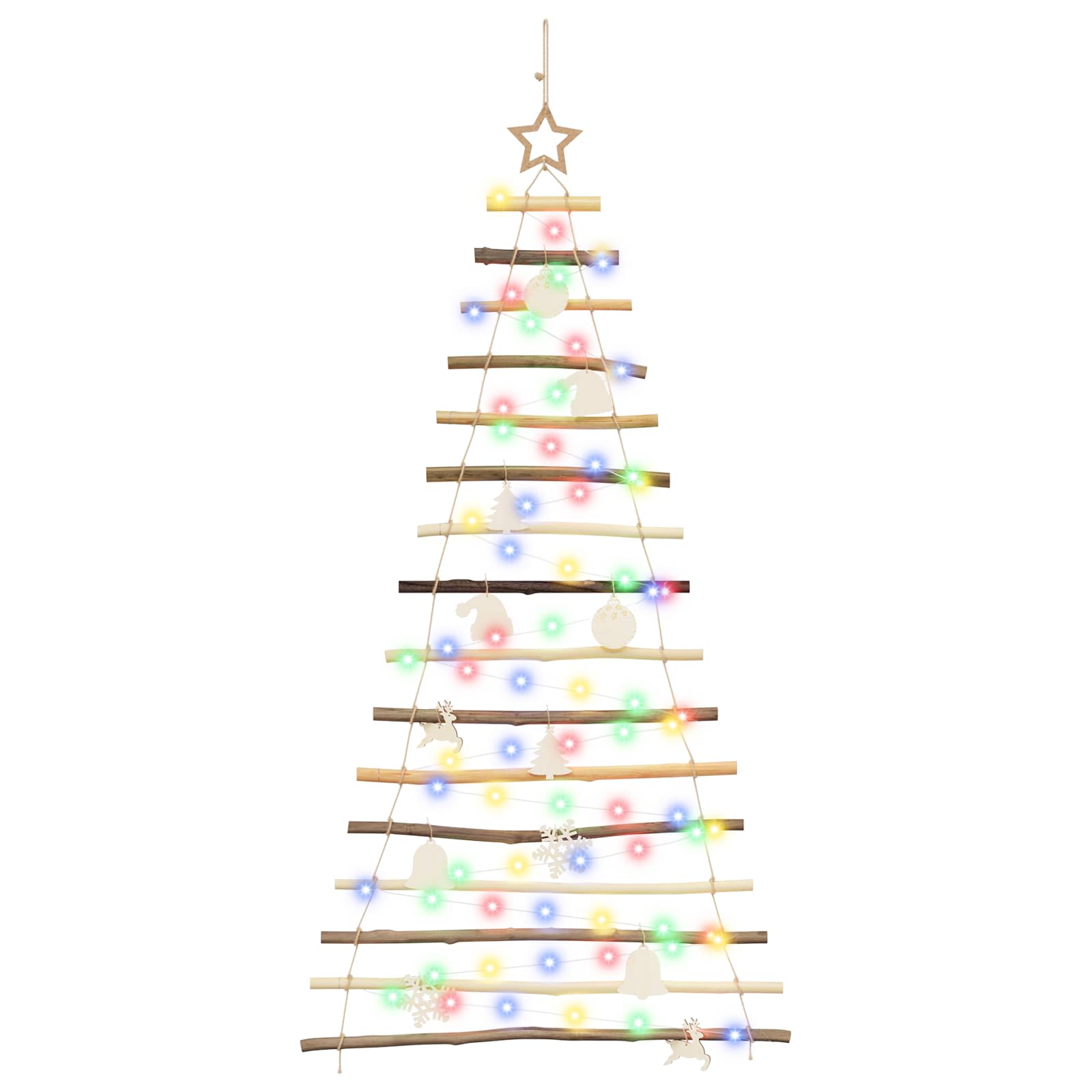 Hanging Christmas Tree 150 cm 80 LEDs Multicolour