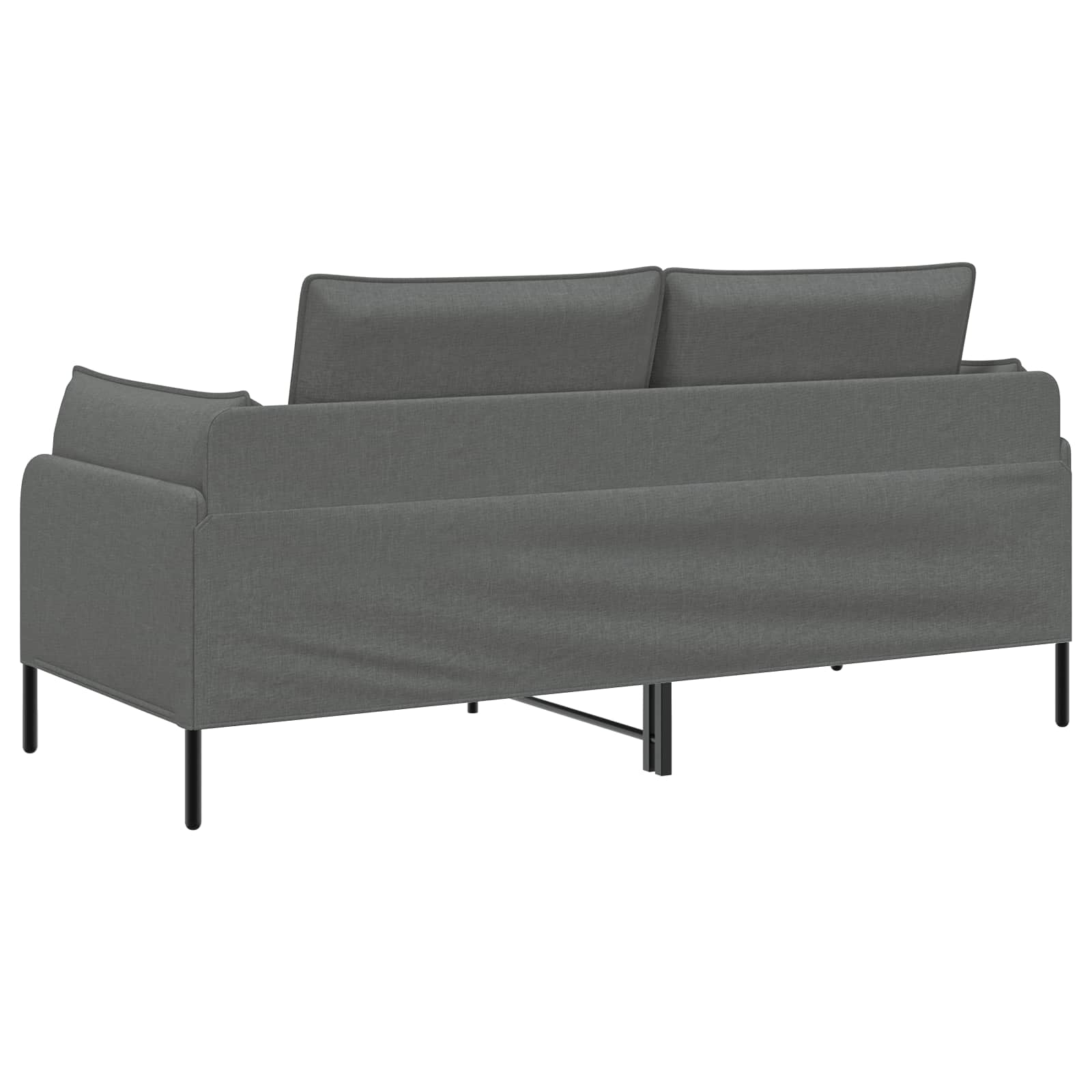 2-Seater Sofa Dark Grey 188 x 81 x 89 cm Fabric