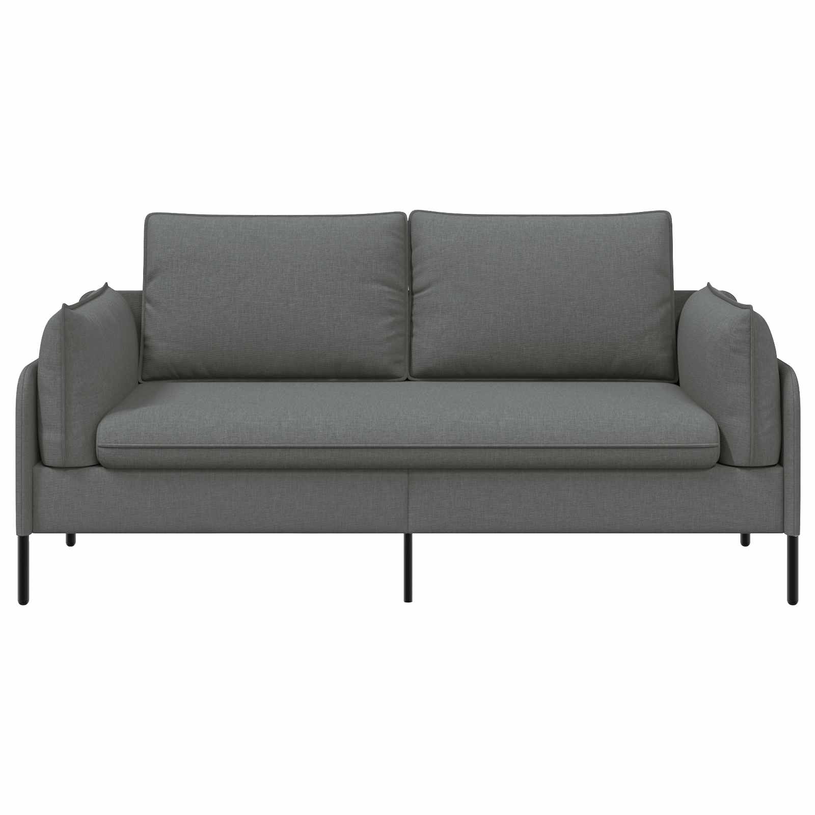 2-Seater Sofa Dark Grey 188 x 81 x 89 cm Fabric