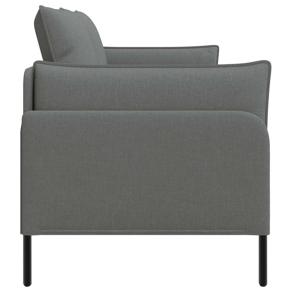 2-Seater Sofa Dark Grey 188 x 81 x 89 cm Fabric