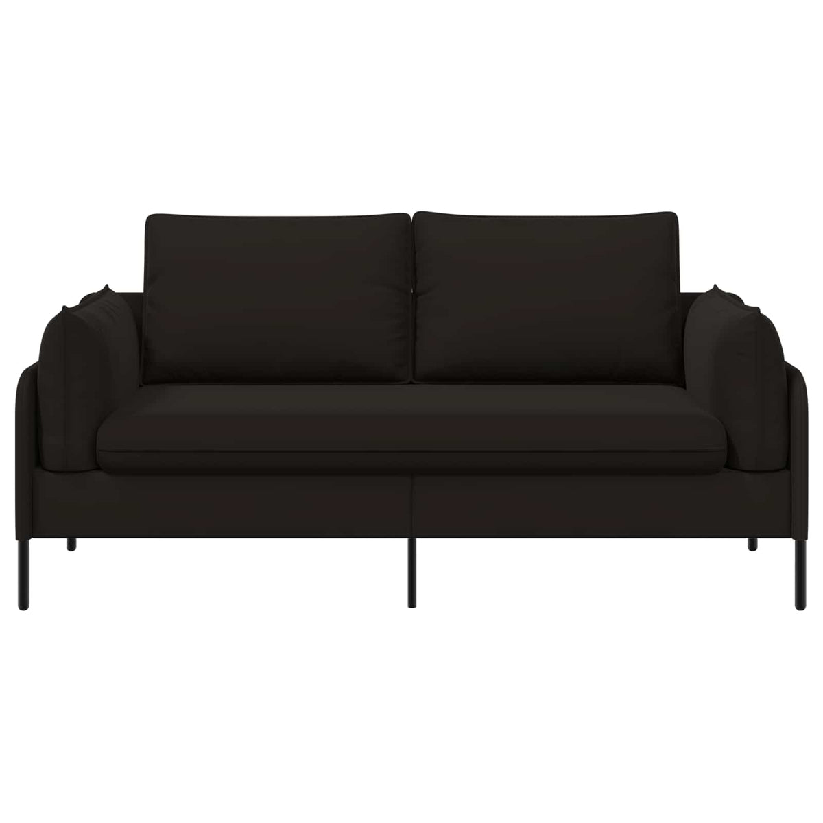 2-Seater Sofa 2-Seater Black 188 x 81 x 89 cm Velvet