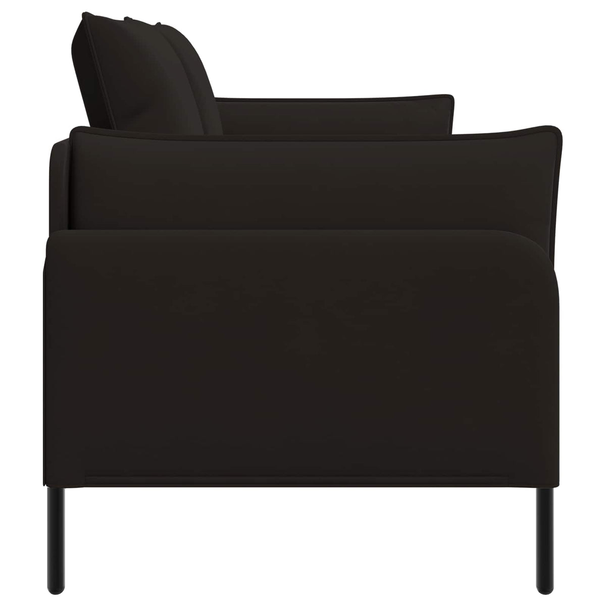 2-Seater Sofa 2-Seater Black 188 x 81 x 89 cm Velvet