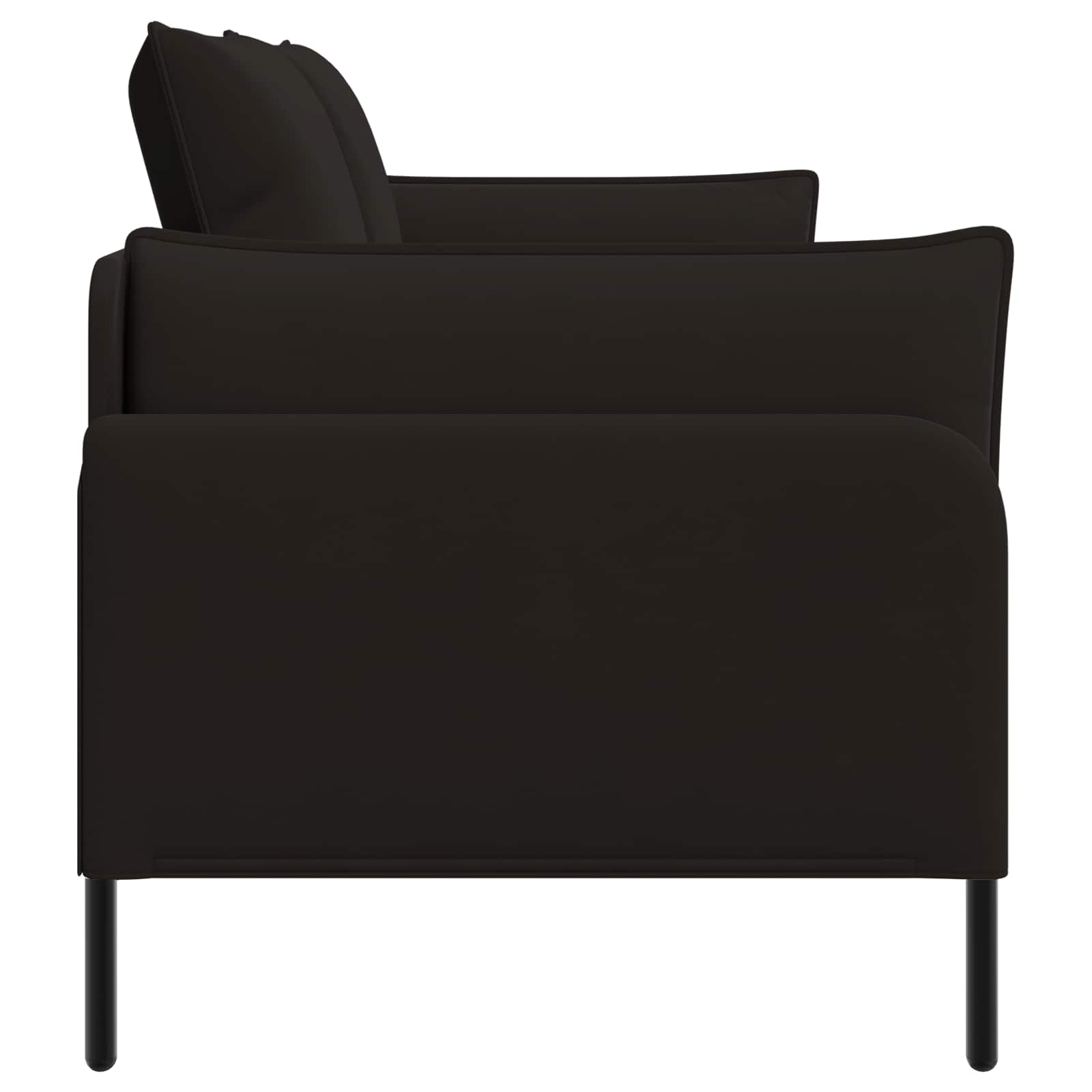 2-Seater Sofa 2-Seater Black 188 x 81 x 89 cm Velvet