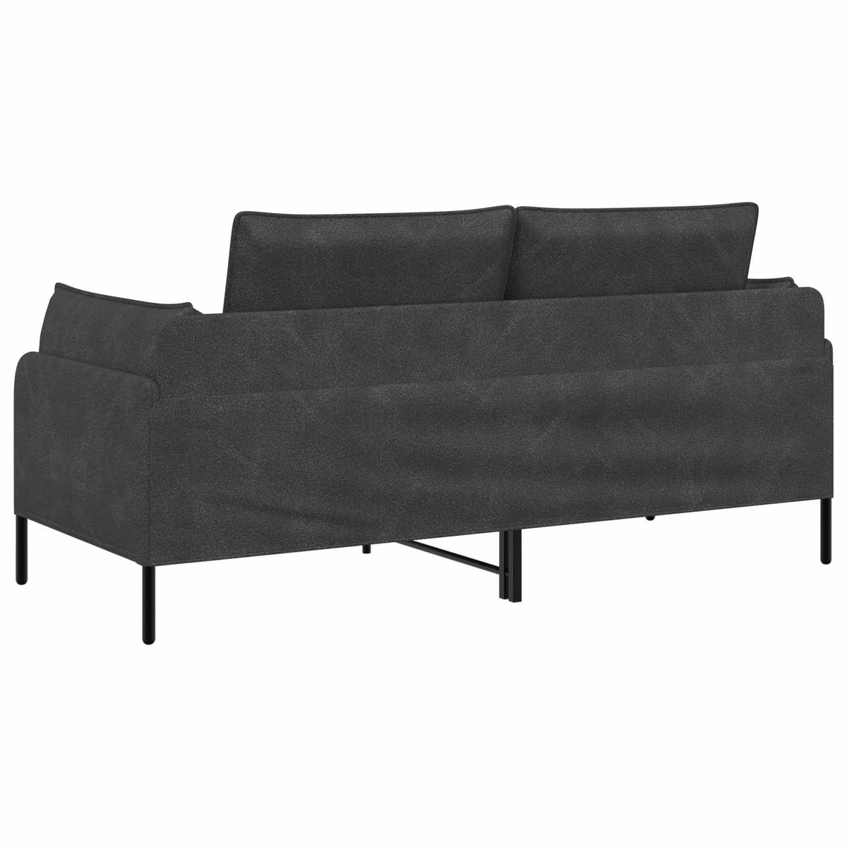 2-Seater Sofa Black 188 x 81 x 89 cm Faux Leather