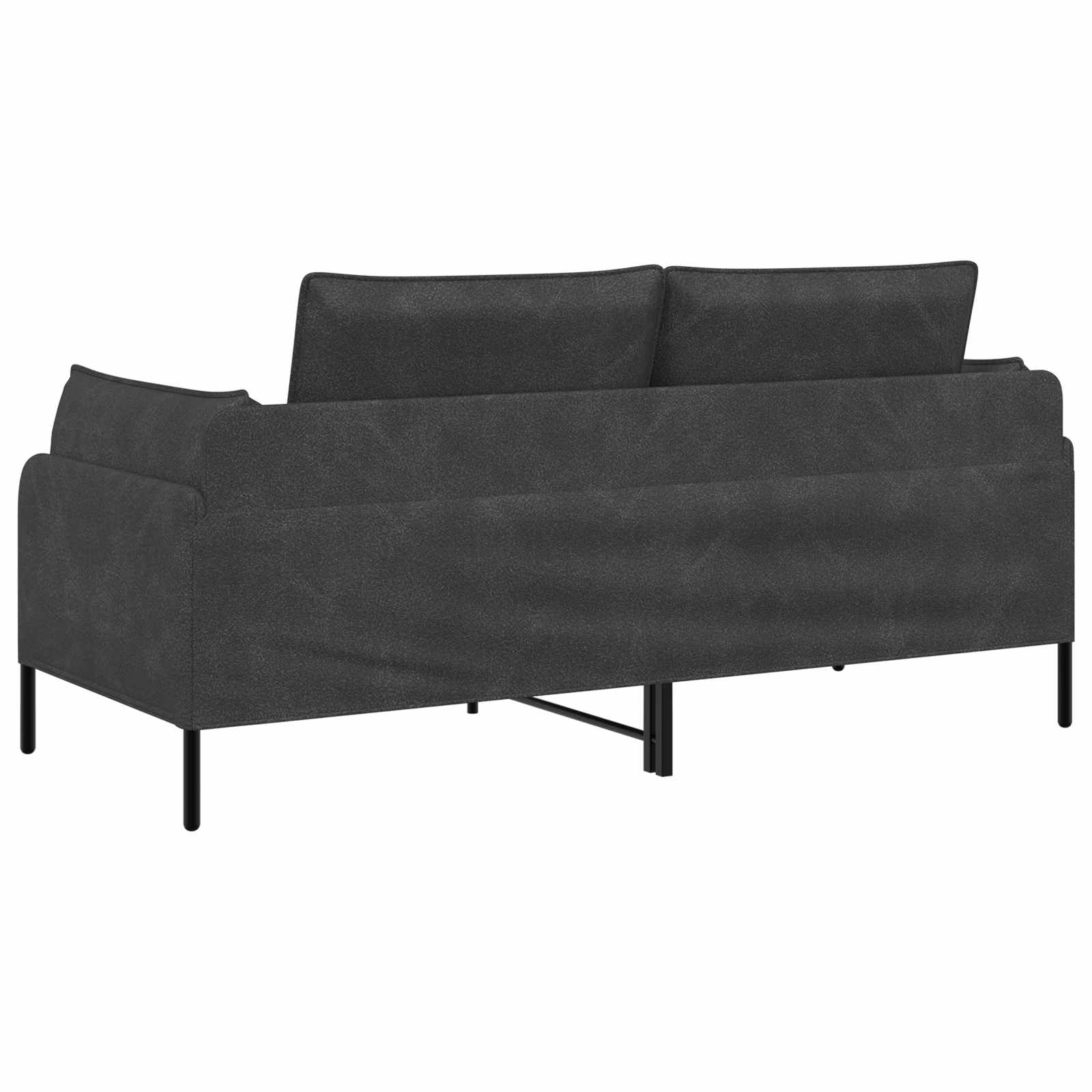 2-Seater Sofa Black 188 x 81 x 89 cm Faux Leather