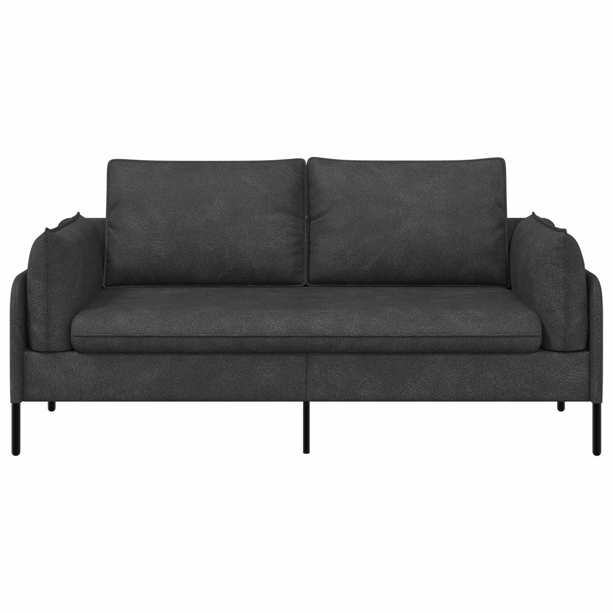 2-Seater Sofa Black 188 x 81 x 89 cm Faux Leather