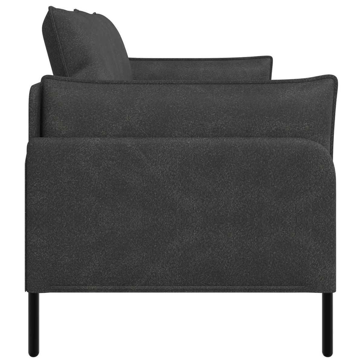2-Seater Sofa Black 188 x 81 x 89 cm Faux Leather