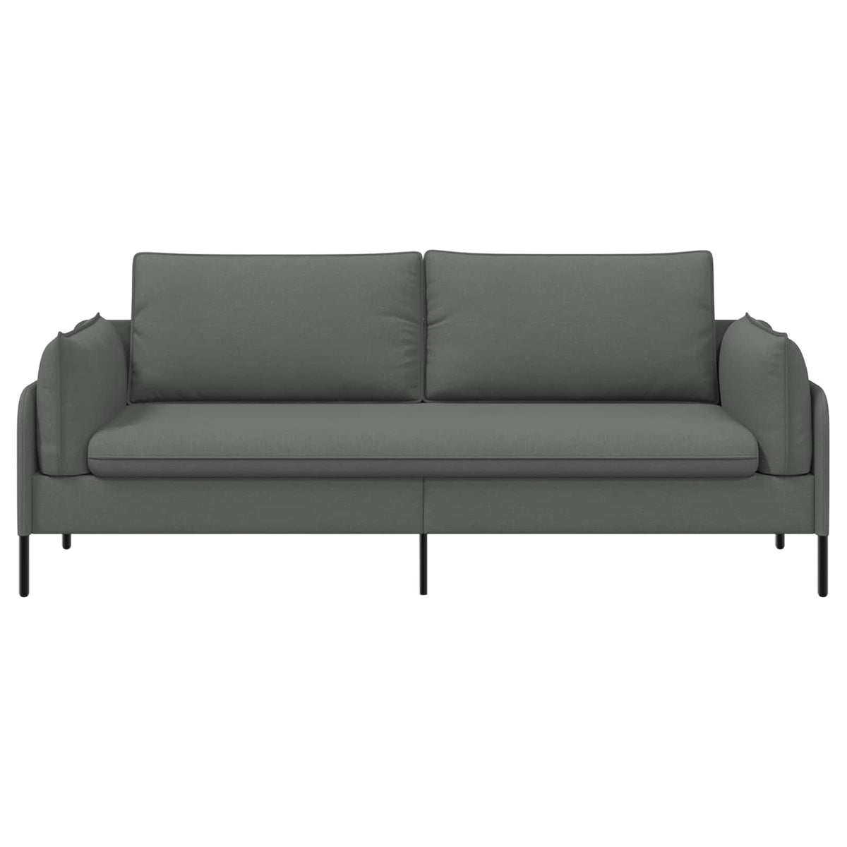 3-Seater Sofa Dark Grey 222 x 81 x 89 cm Fabric