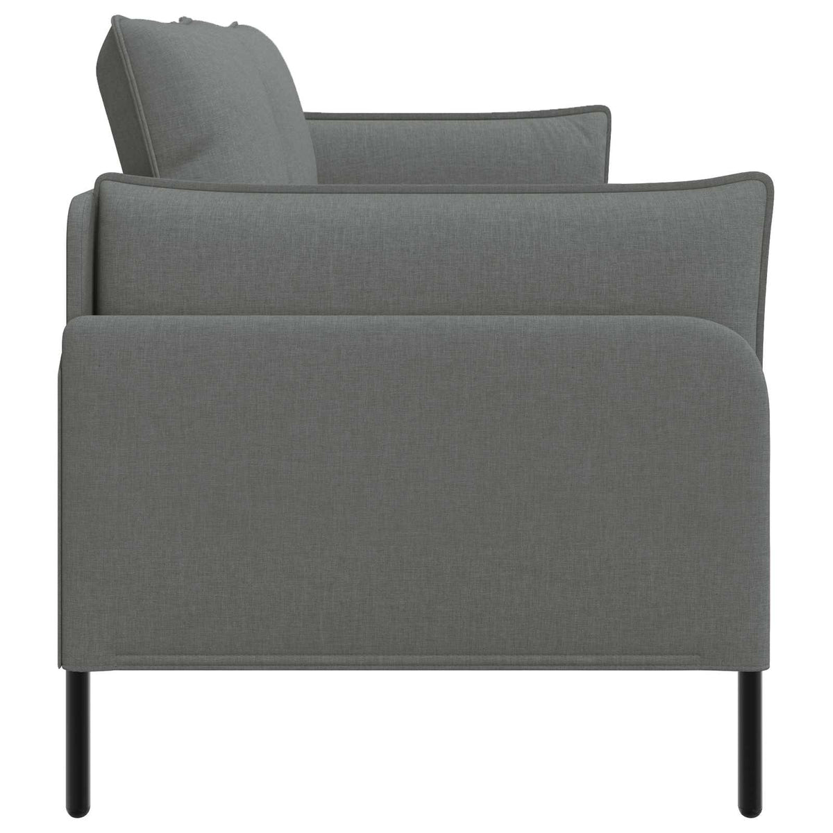 3-Seater Sofa Dark Grey 222 x 81 x 89 cm Fabric