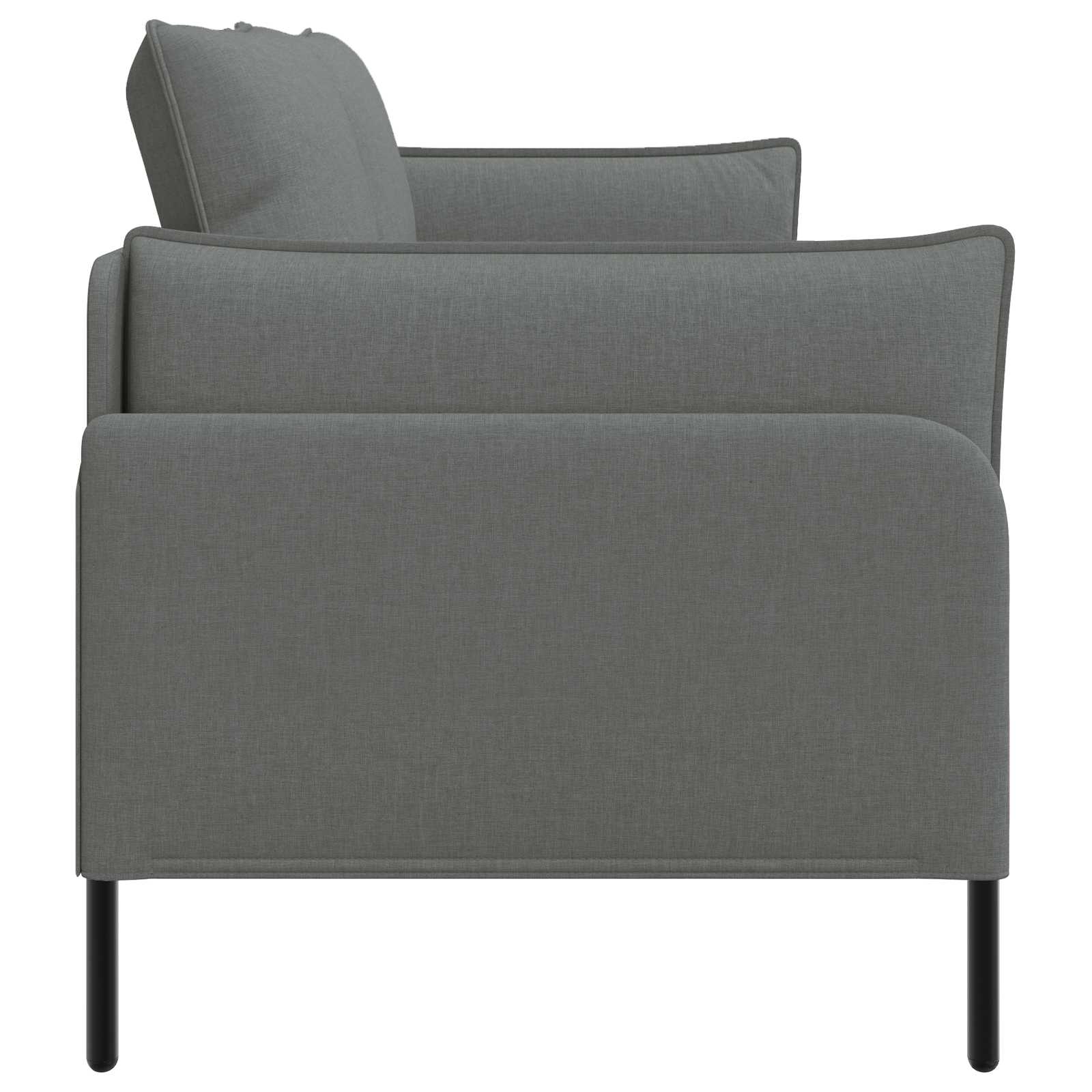 3-Seater Sofa Dark Grey 222 x 81 x 89 cm Fabric