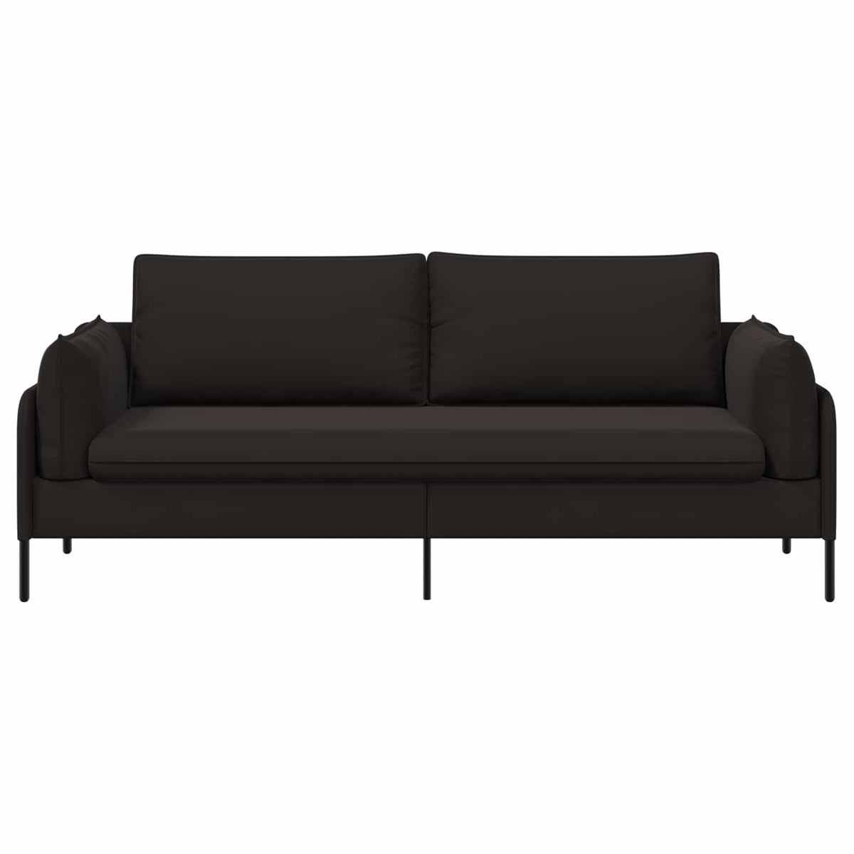 3-Seater Sofa Black 222 x 81 x 89 cm Velvet