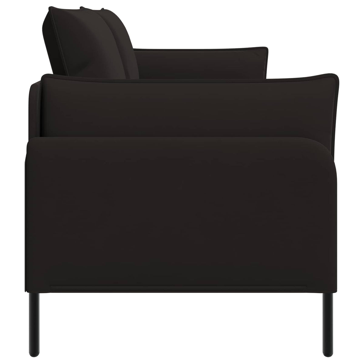 3-Seater Sofa Black 222 x 81 x 89 cm Velvet