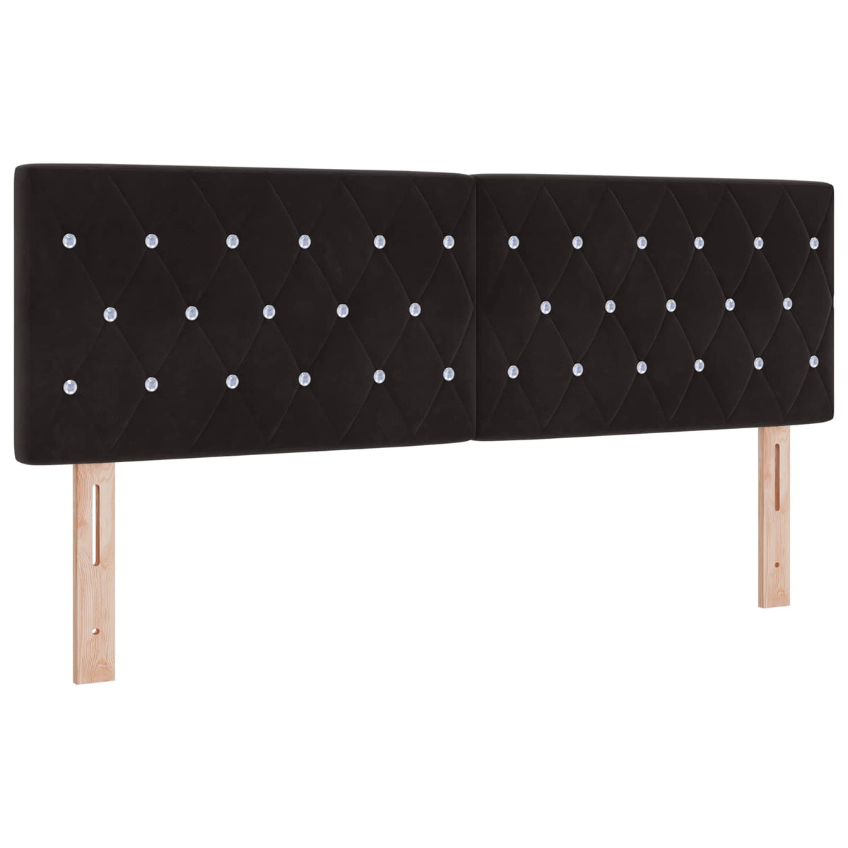 Box Spring Bed with Mattress Black 153 x 203 cm Velvet