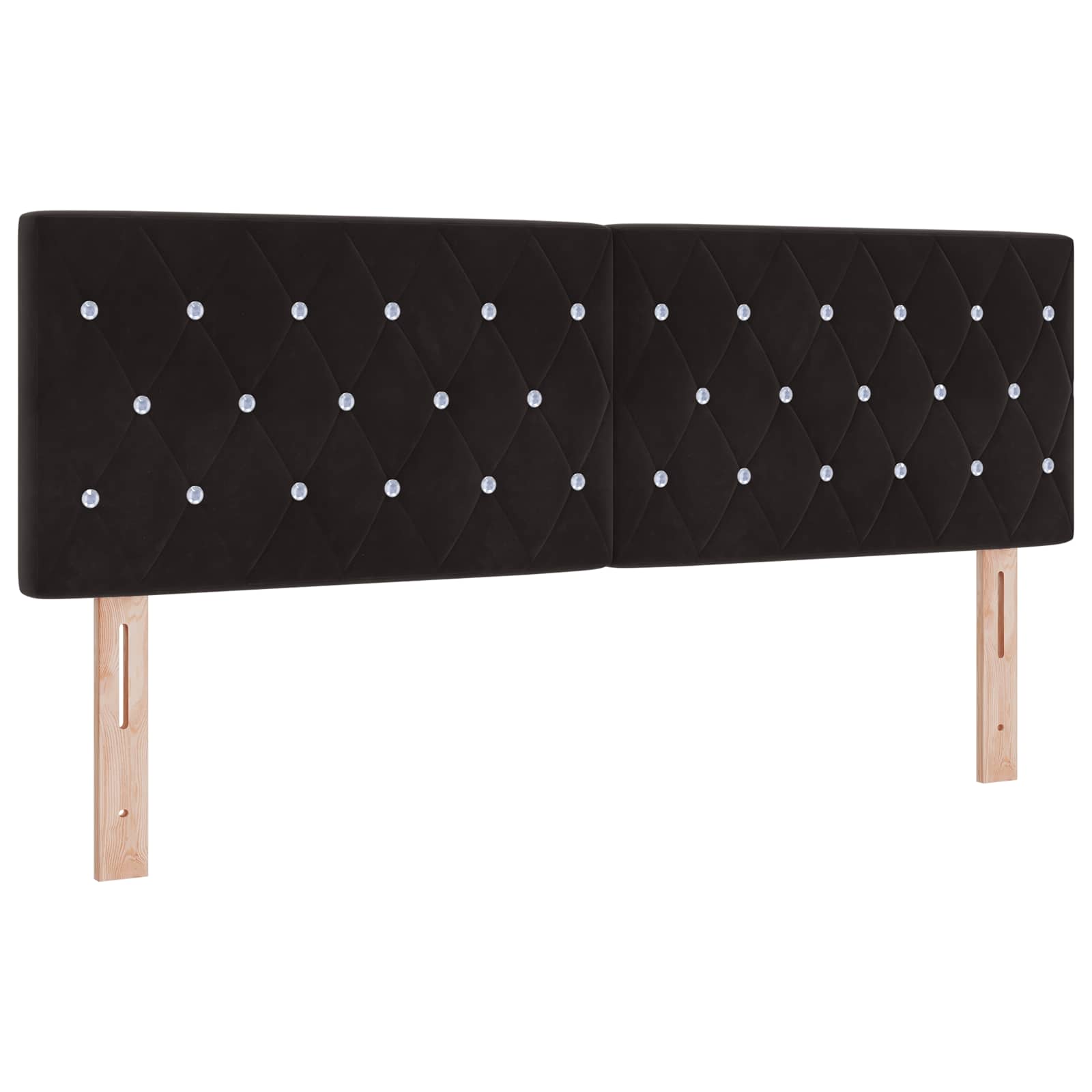 Box Spring Bed with Mattress Black 153 x 203 cm Velvet