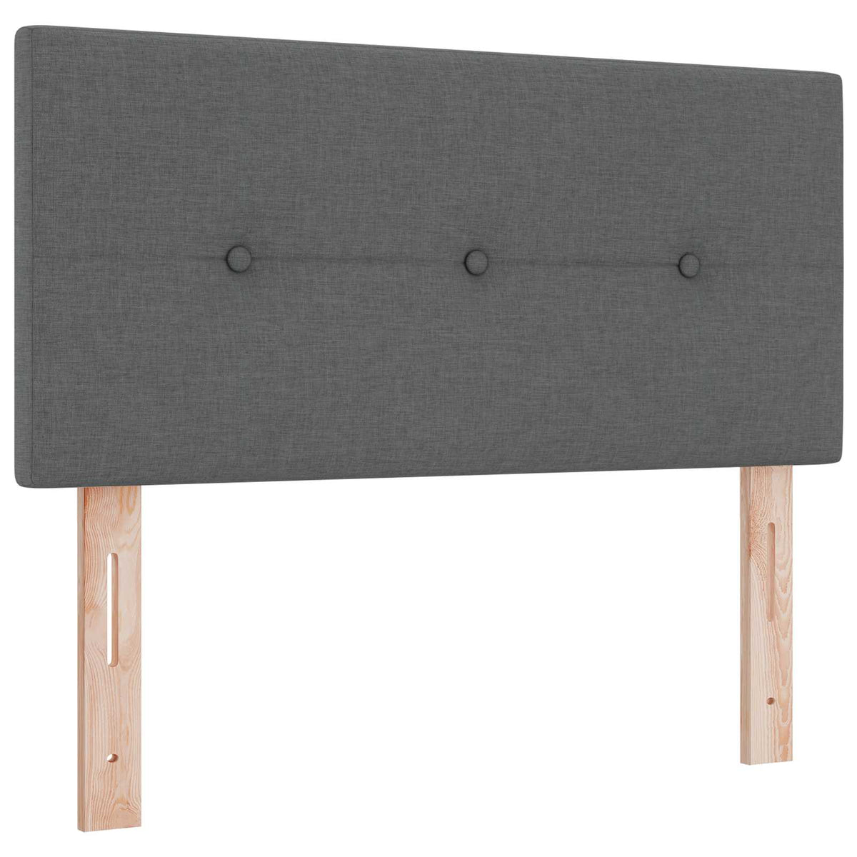 Box Spring Bed with Mattress Dark Grey 107 x 203 cm Fabric