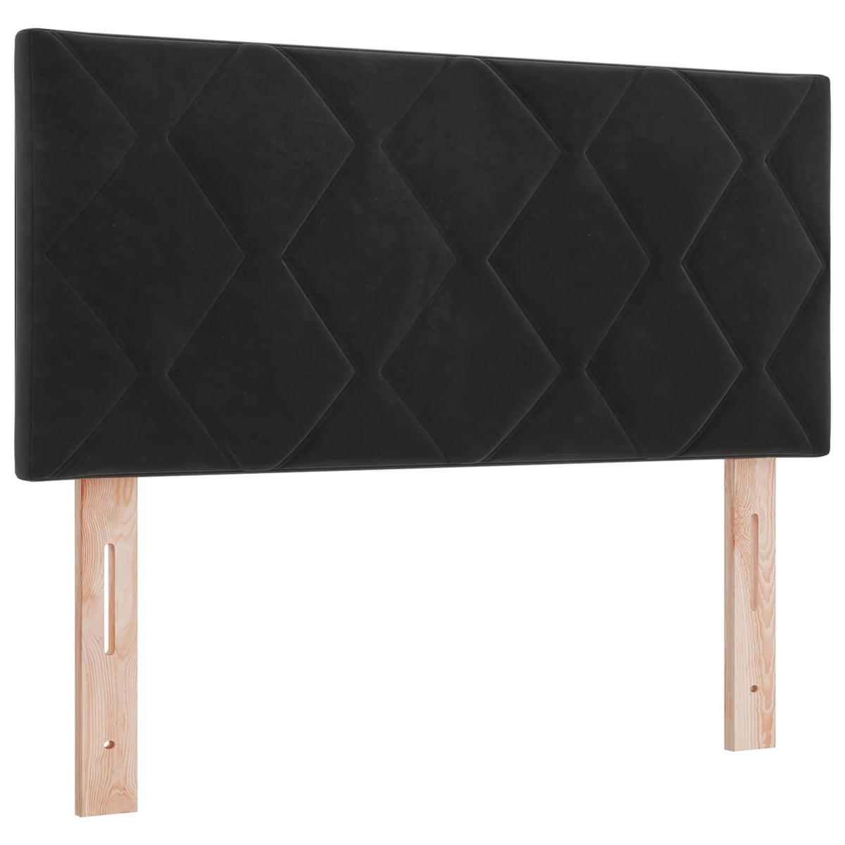Box Spring Bed with Mattress and LED Black King Single Velvet