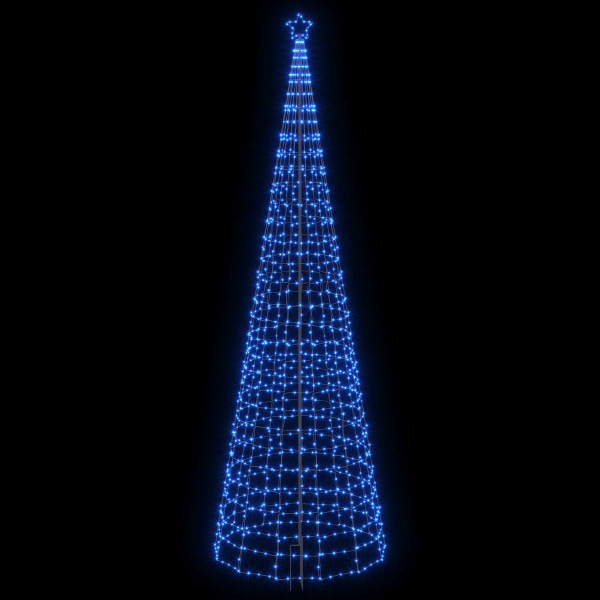 LED Christmas Tree with Spikes 500 cm 1534 LEDs Blue Steel