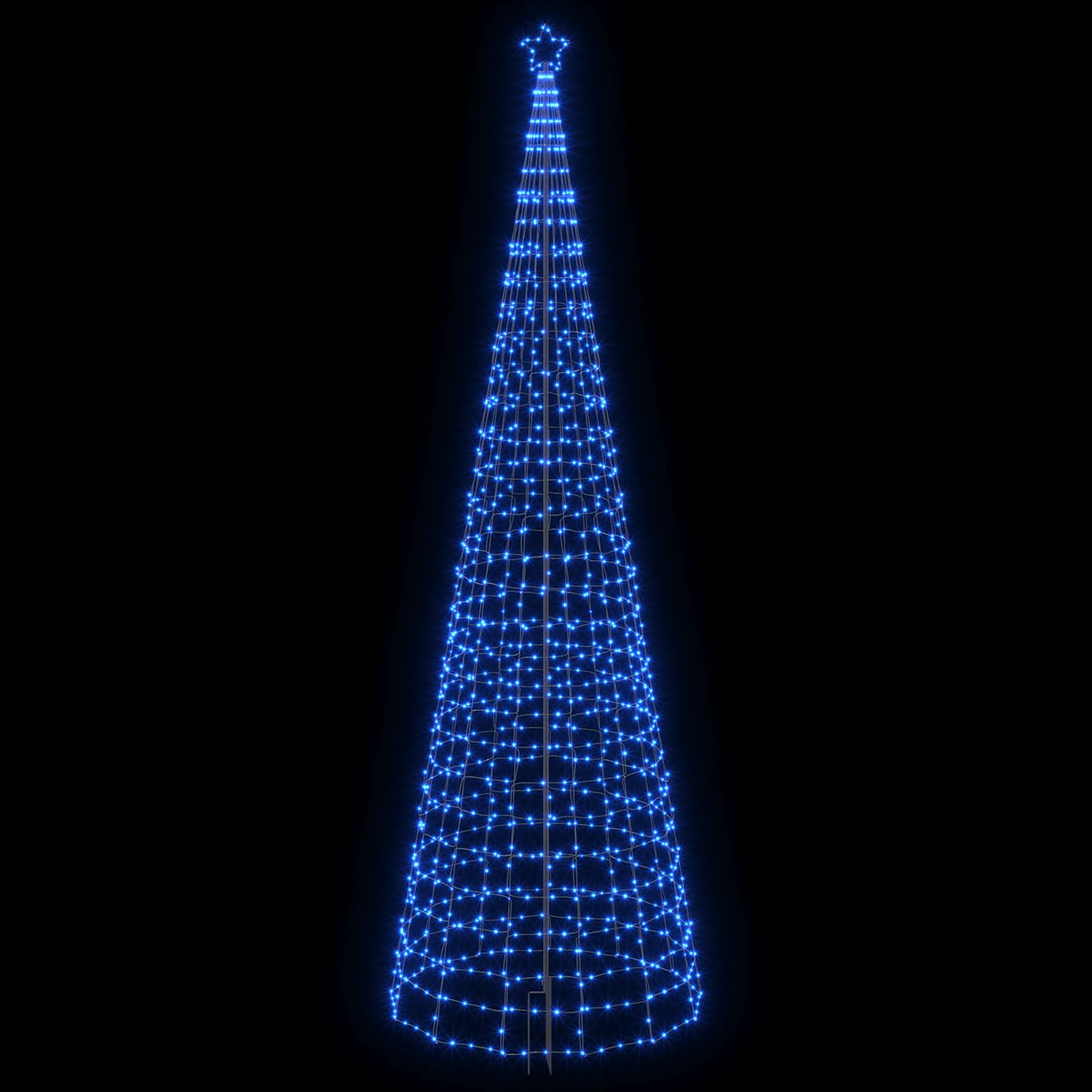 LED Christmas Tree with Spikes 500 cm 1534 LEDs Blue Steel