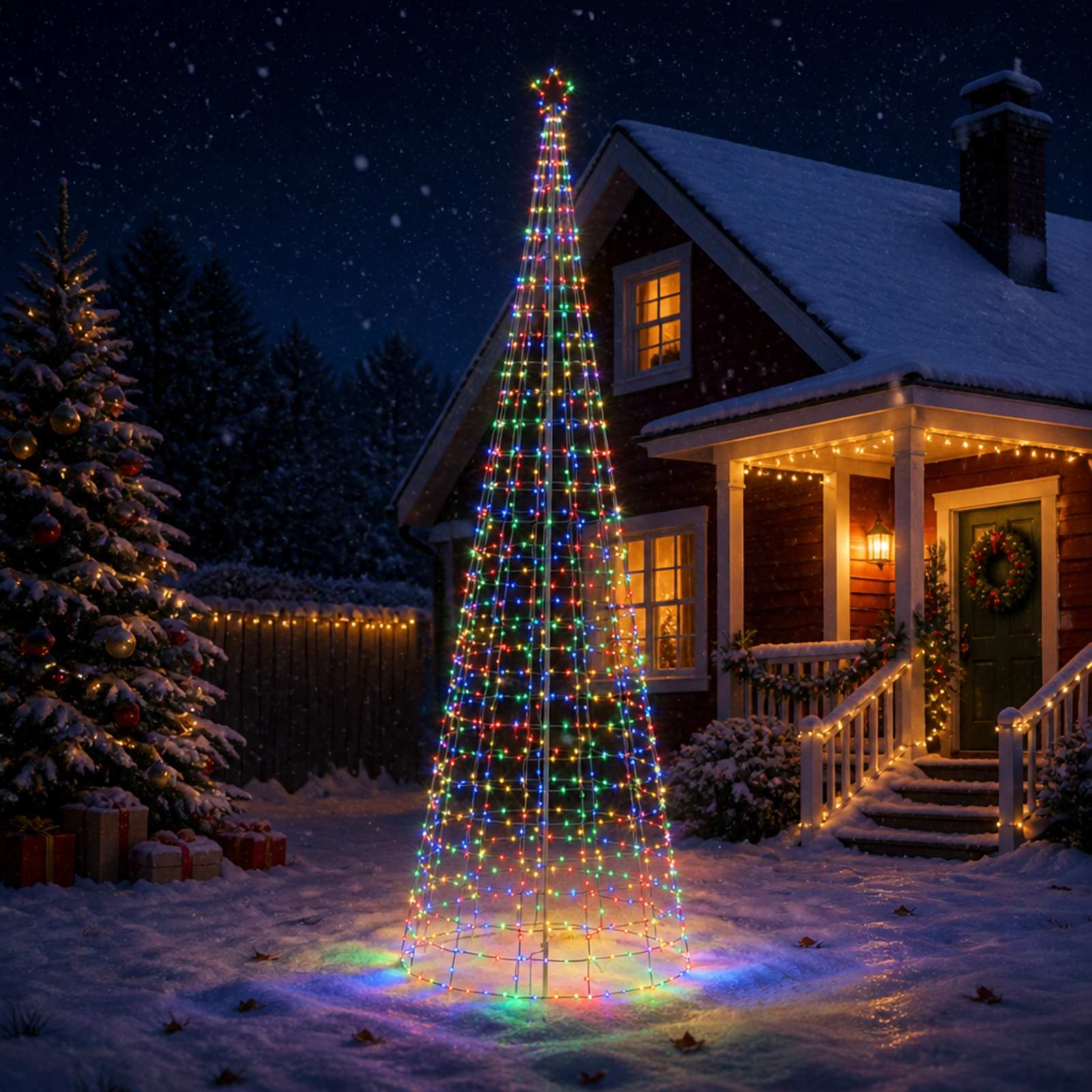 LED Christmas Tree with Spikes 500 cm 1534 LEDs Multicolour