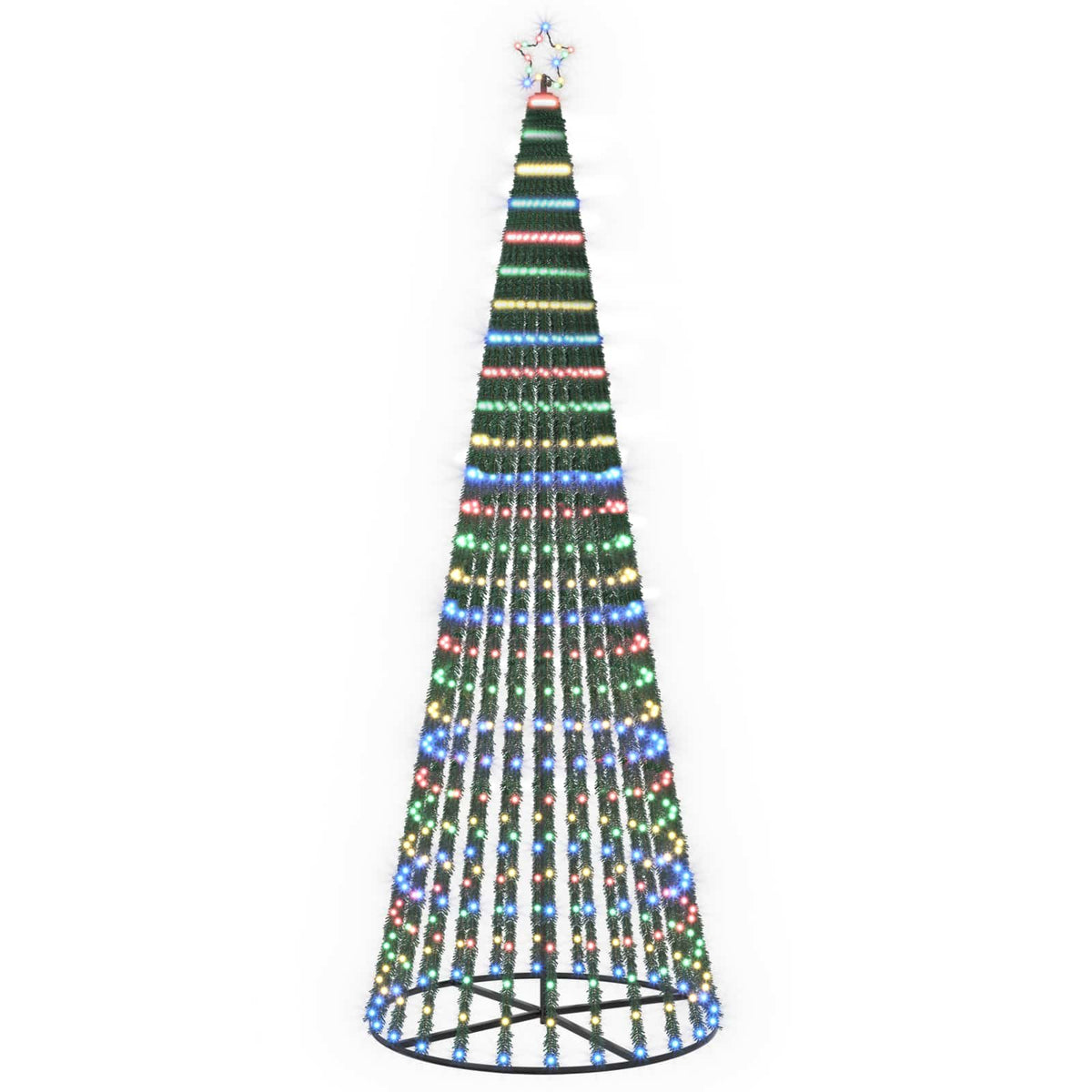 LED Christmas Tree 300 cm 668 LEDs Multicolour Steel Black