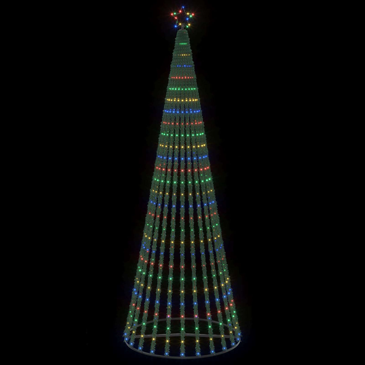 LED Christmas Tree 300 cm 668 LEDs Multicolour Steel Black