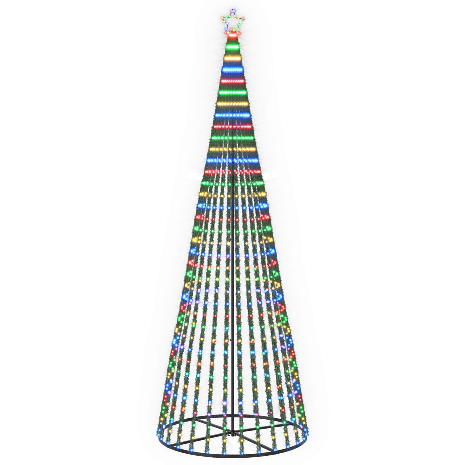 LED Christmas Tree 400 cm 1028 LEDs Multicolour Steel Black