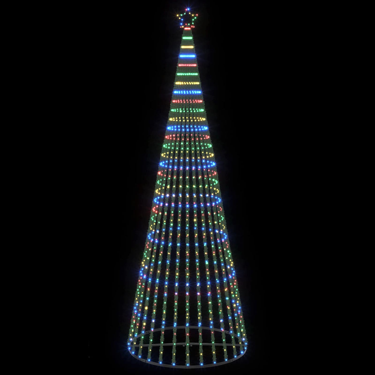 LED Christmas Tree 400 cm 1028 LEDs Multicolour Steel Black