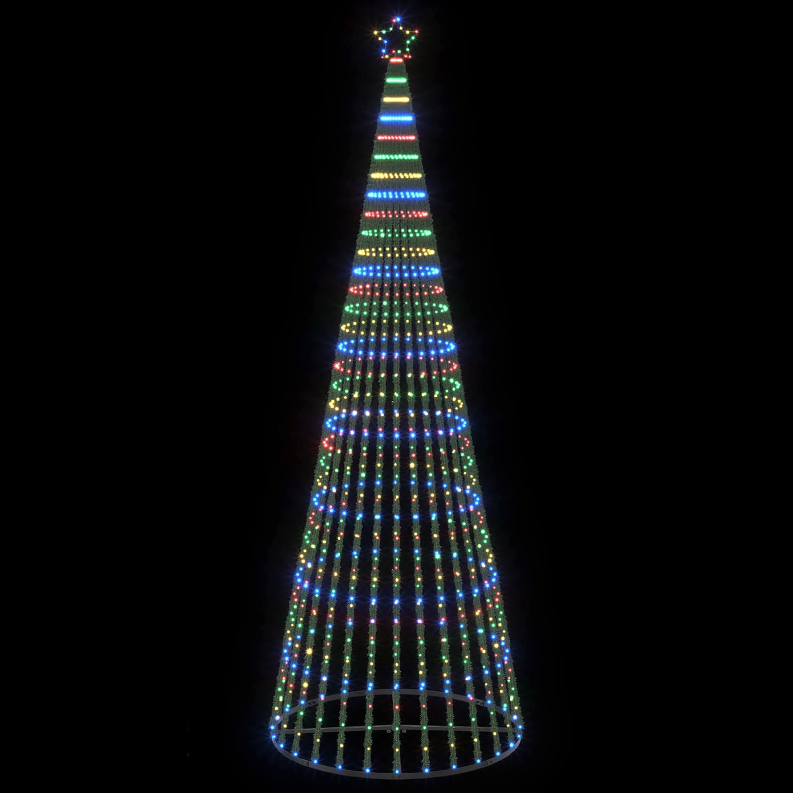 LED Christmas Tree 400 cm 1028 LEDs Multicolour Steel Black