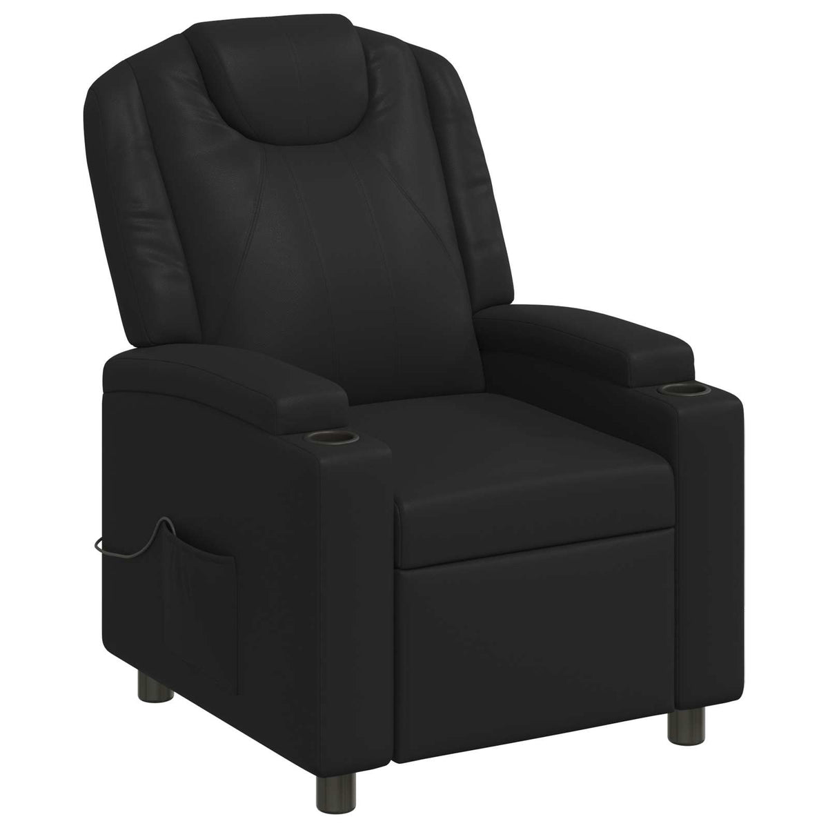 Recliner Massage Chair Black 75 x 95 x 106 cm Fabric