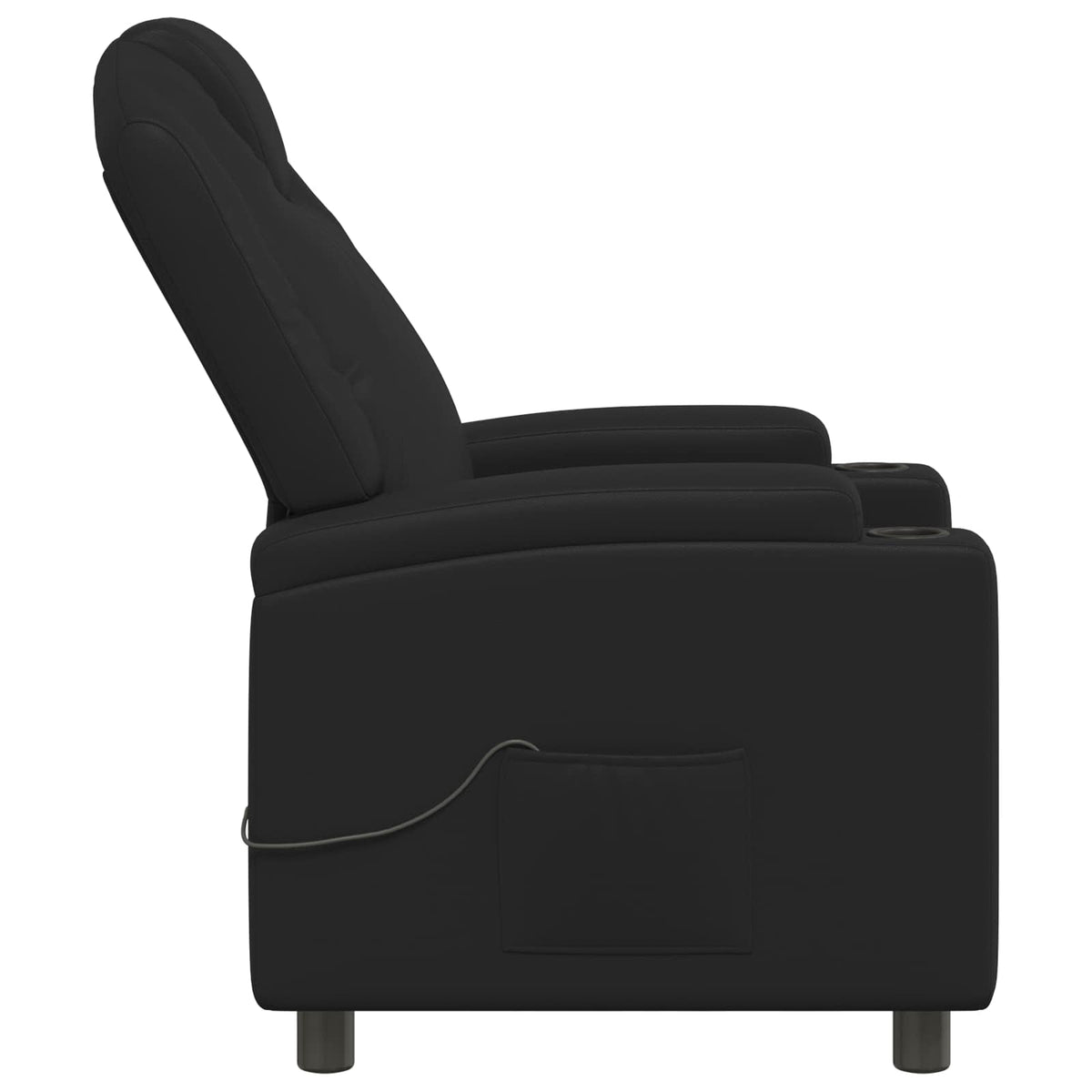 Recliner Massage Chair Black 75 x 95 x 106 cm Fabric