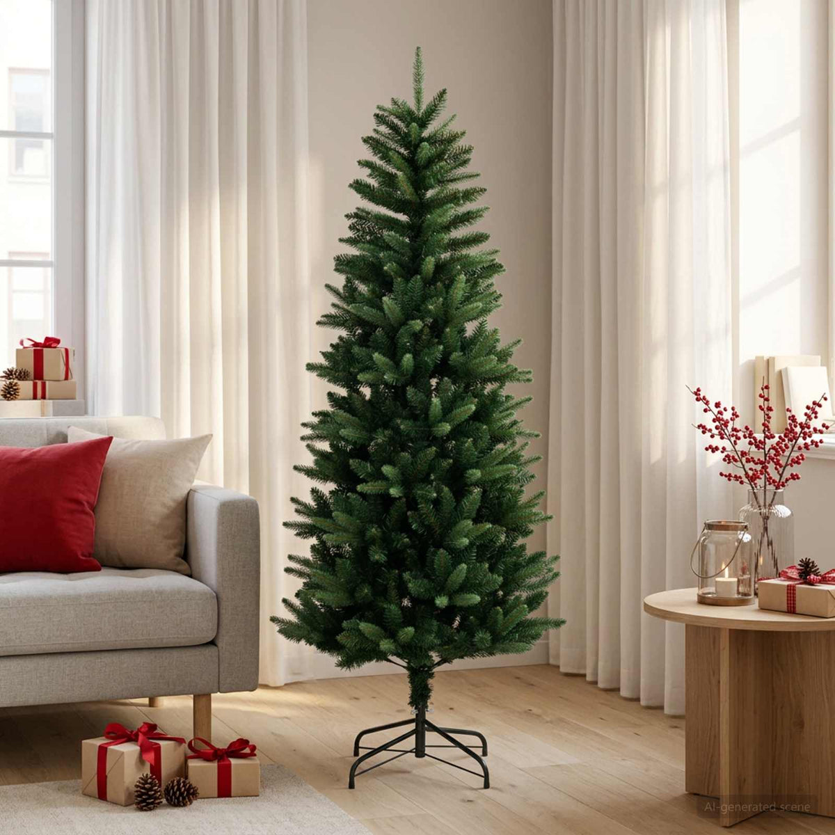 Artificial Hinged Christmas Tree 150 cm PE and PVC Green