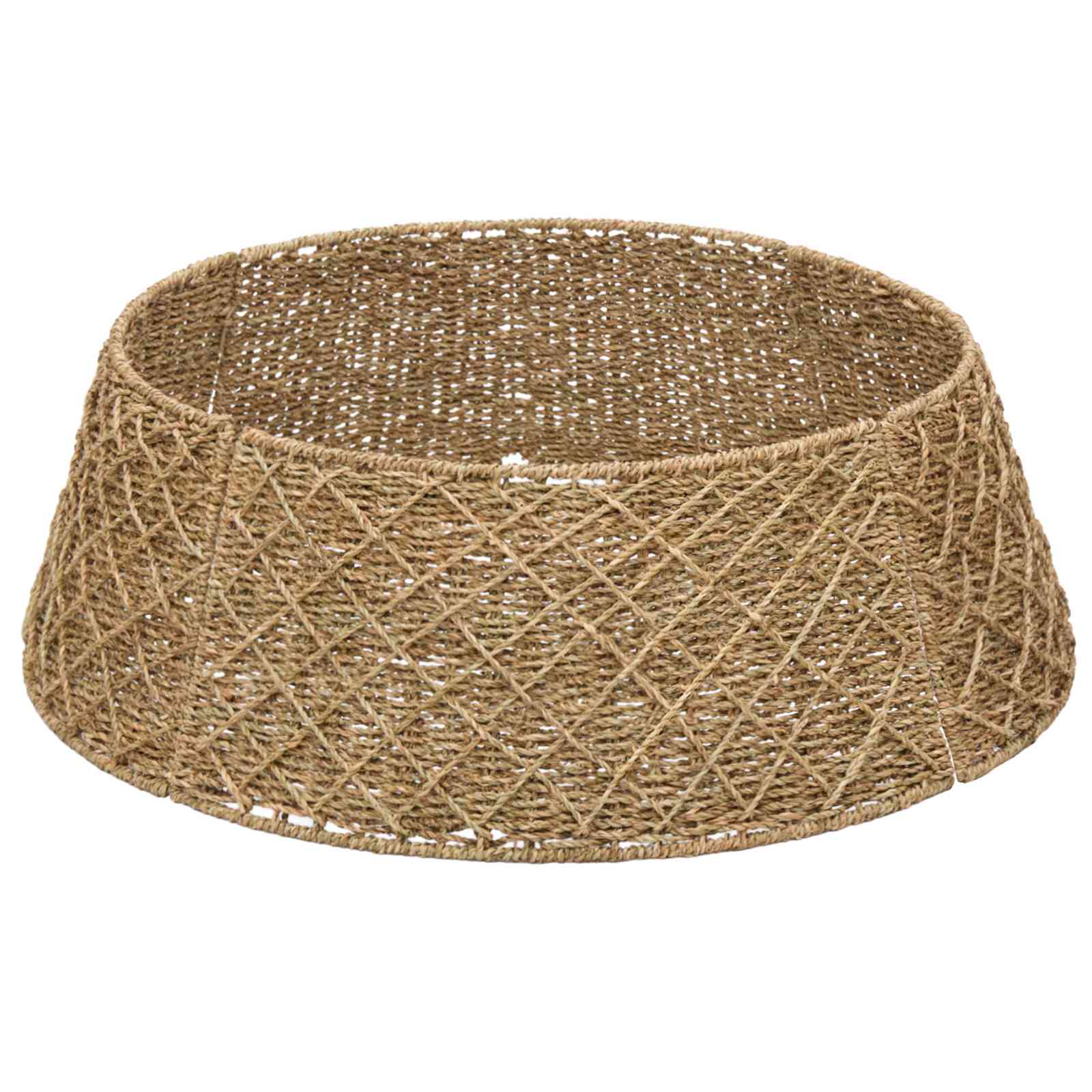 Christmas Tree Collar Round Natural Dia. 75 x 25 cm Seagrass