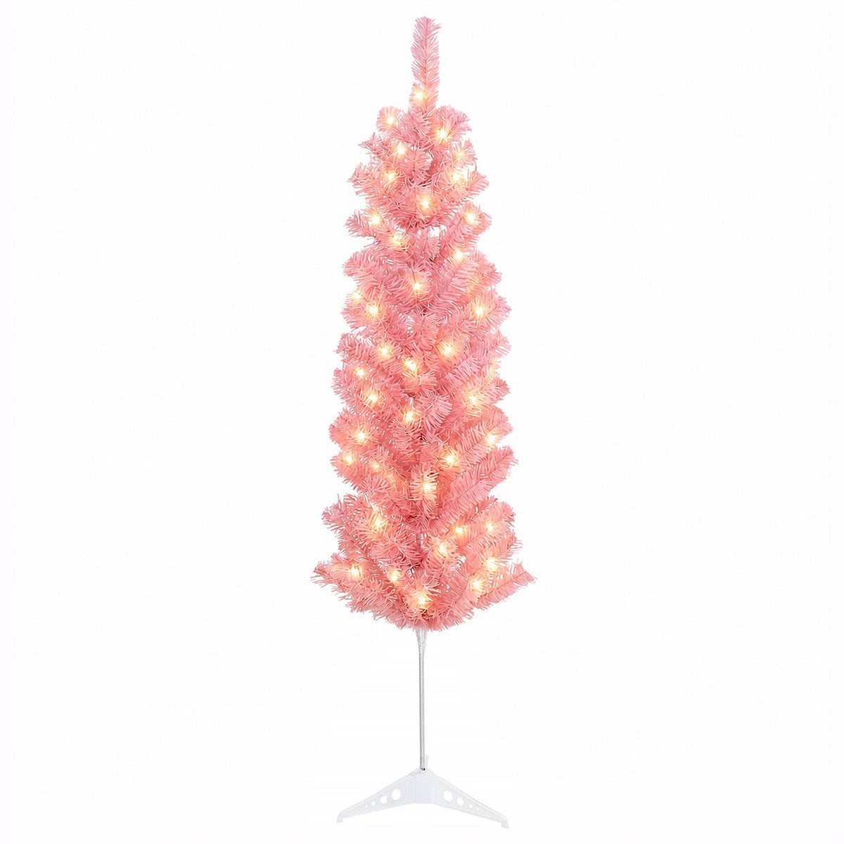 Artificial Slim Christmas Tree 120 cm 150 LEDs Warm White