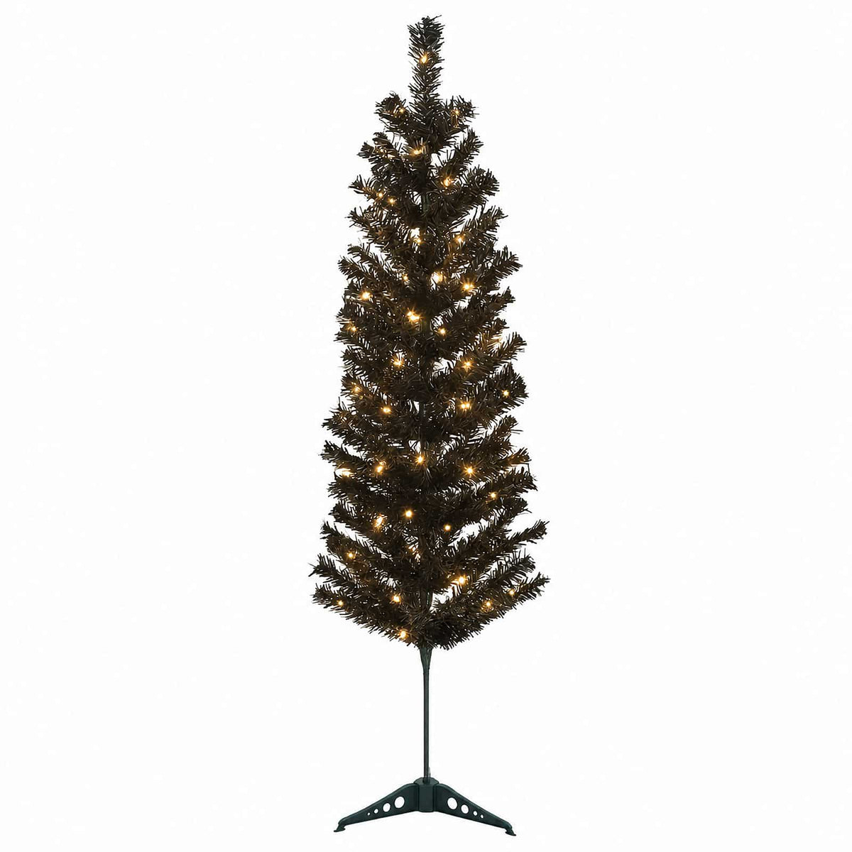 Artificial Slim Christmas Tree 150 cm 150 LEDs Warm White