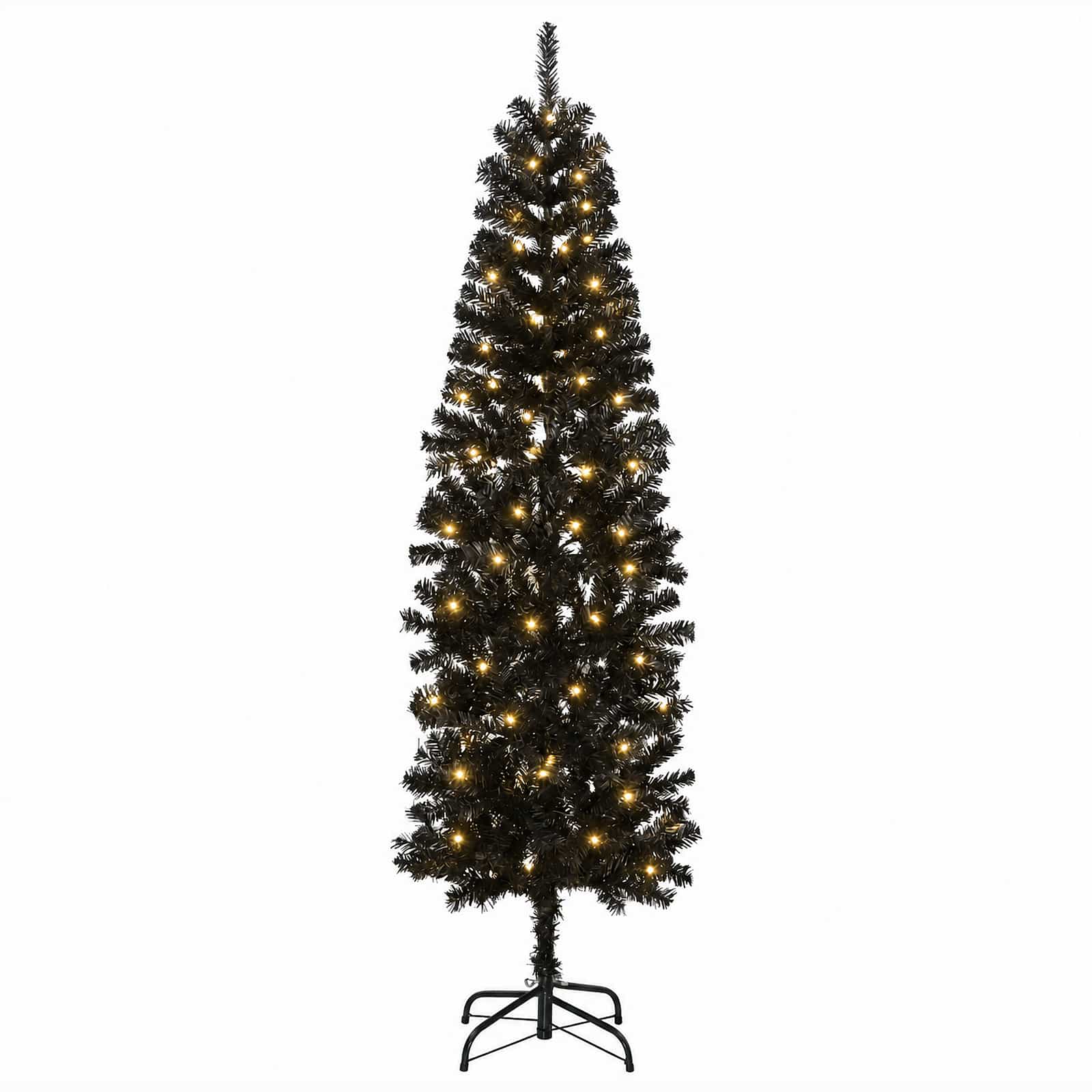 Artificial Slim Christmas Tree 180 cm 300 LEDs Warm White