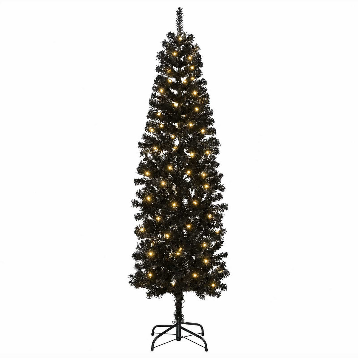 Artificial Slim Christmas Tree 240 cm 300 LEDs Warm White
