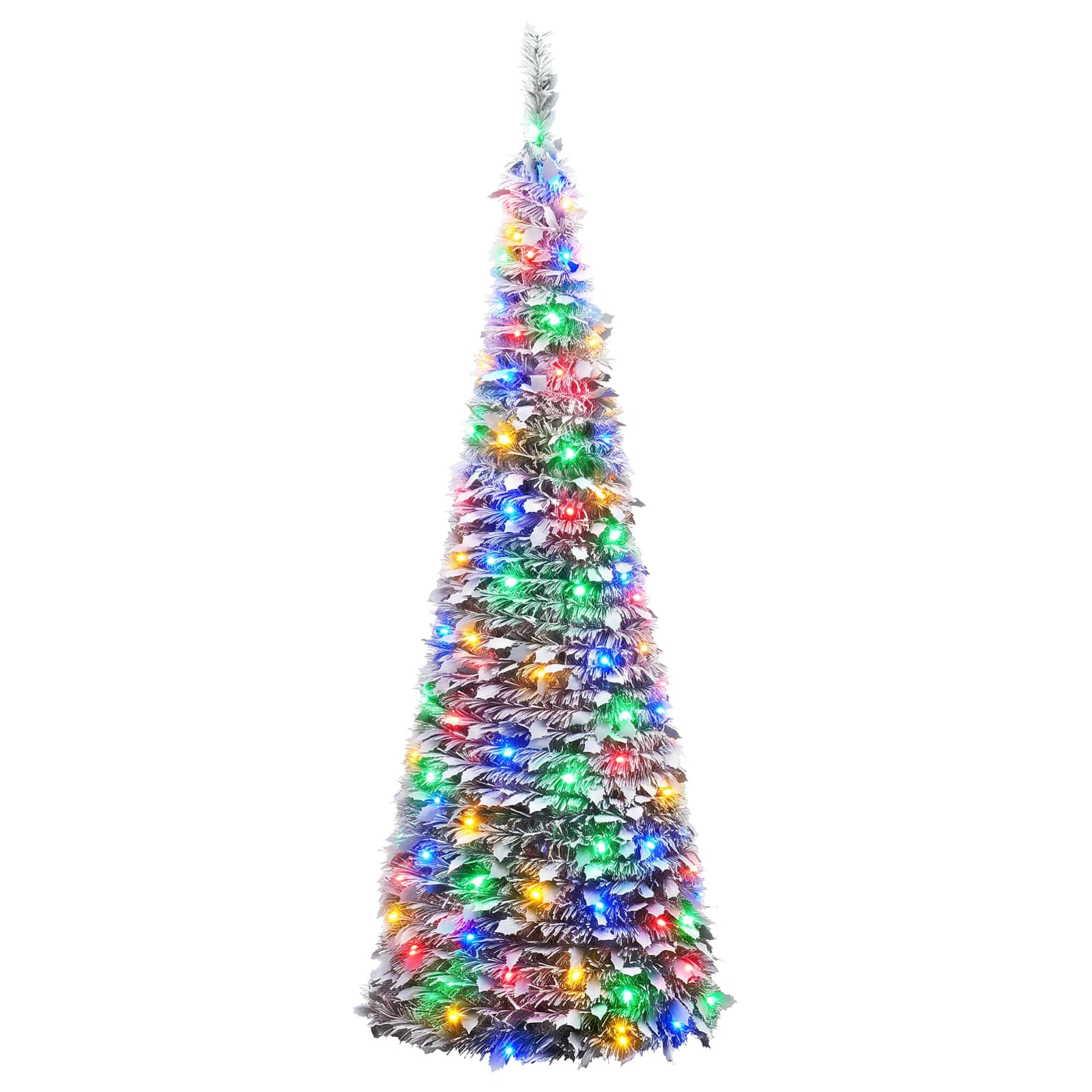 Pop-up LED Christmas Tree 150 cm 100 LEDs PVC Green and white