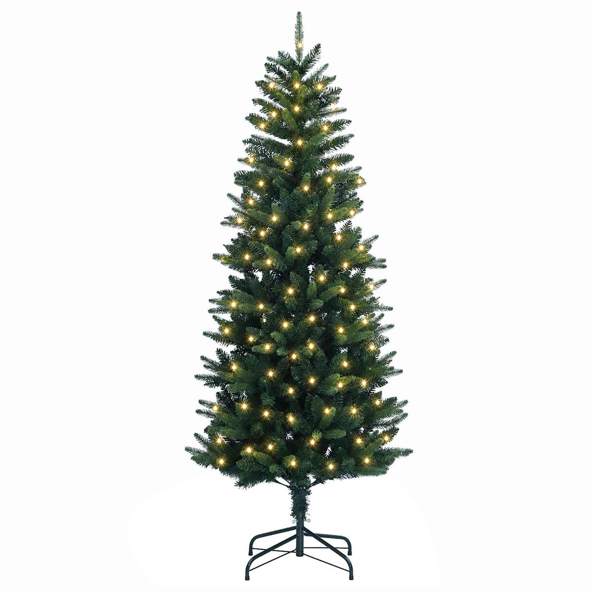 Artificial Hinged Christmas Tree 180 cm 300 LEDs Warm White