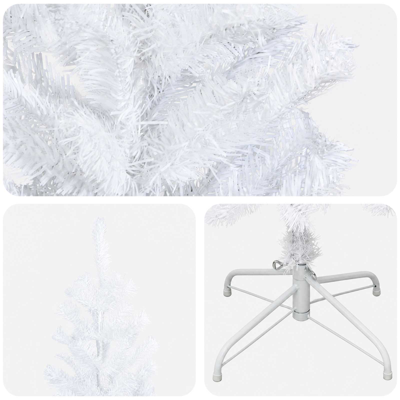 Artificial Slim Christmas Tree 240 cm PVC and Steel White