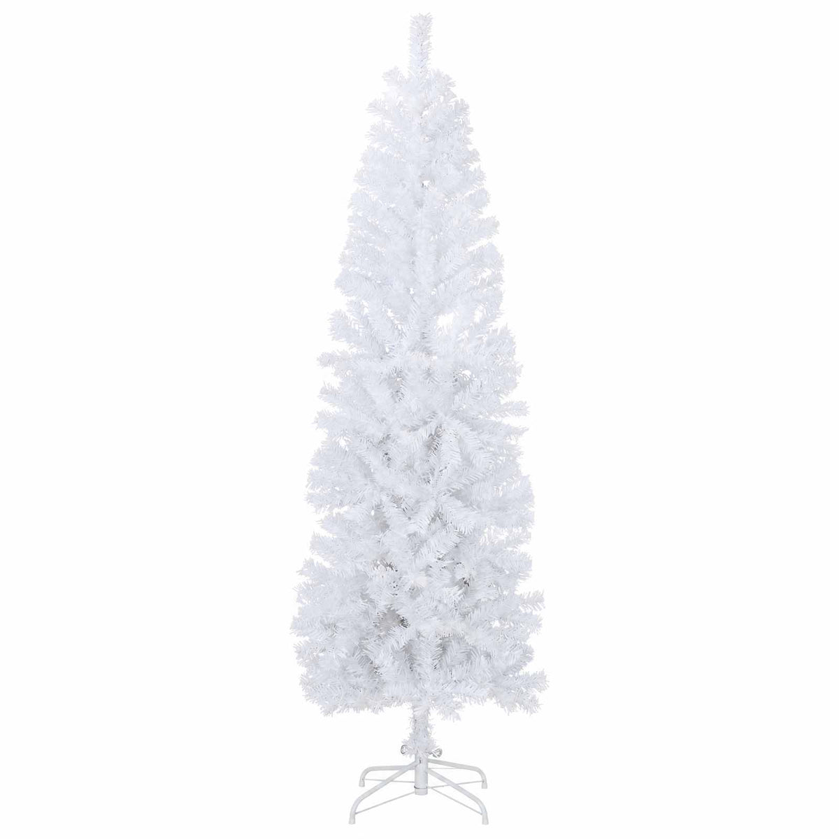 Artificial Slim Christmas Tree 240 cm PVC and Steel White