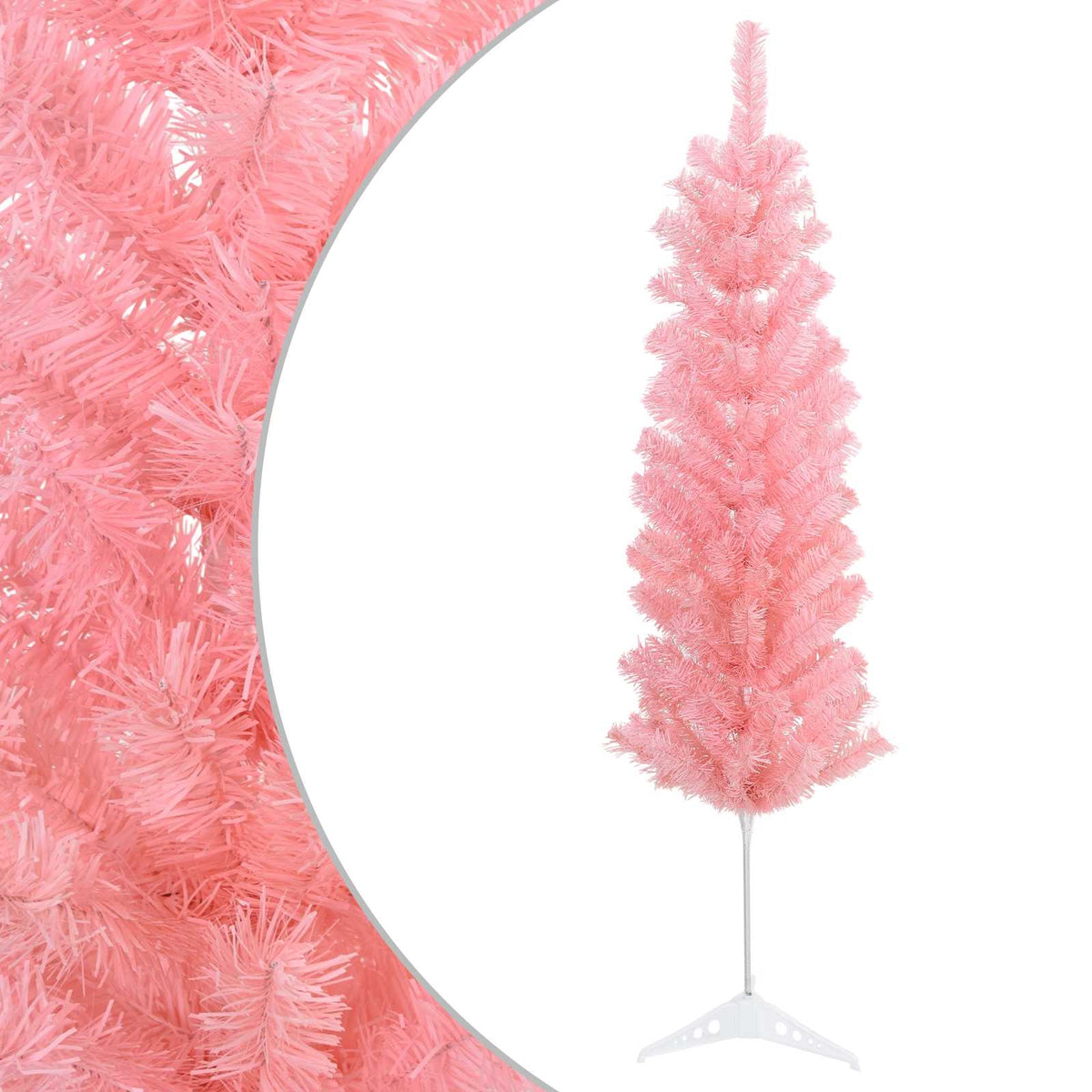 Artificial Slim Christmas Tree 120 cm PVC and Steel Pink