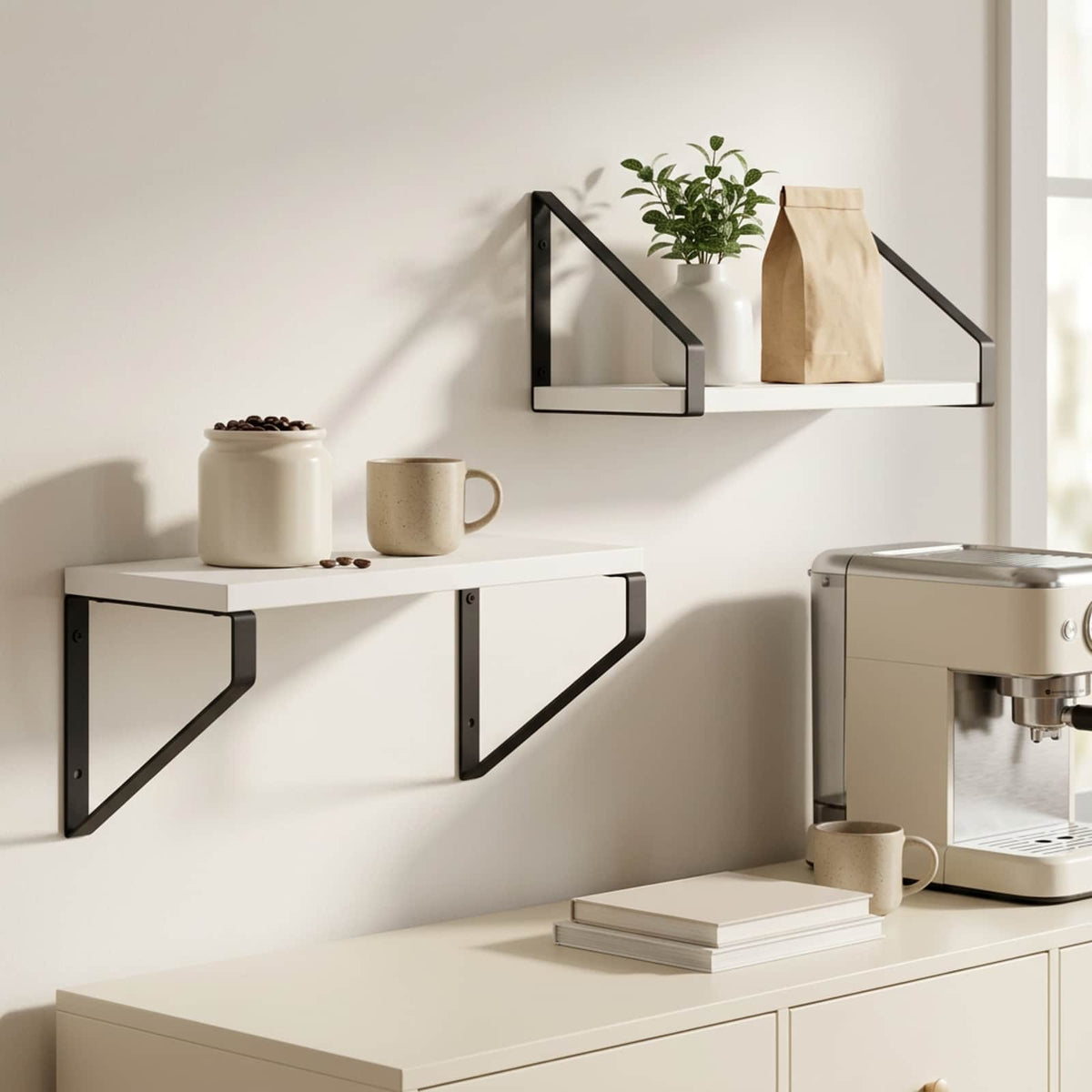 Wall Shelves 2 pcs White 30 x 16 x 15.5 cm