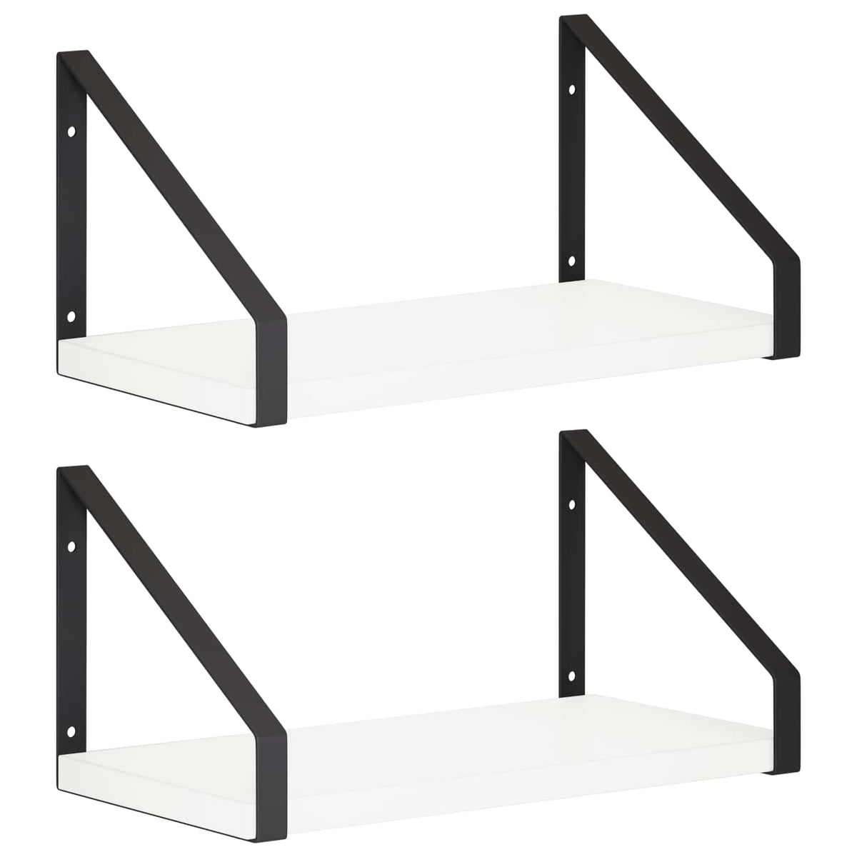 Wall Shelves 2 pcs White 30 x 16 x 15.5 cm