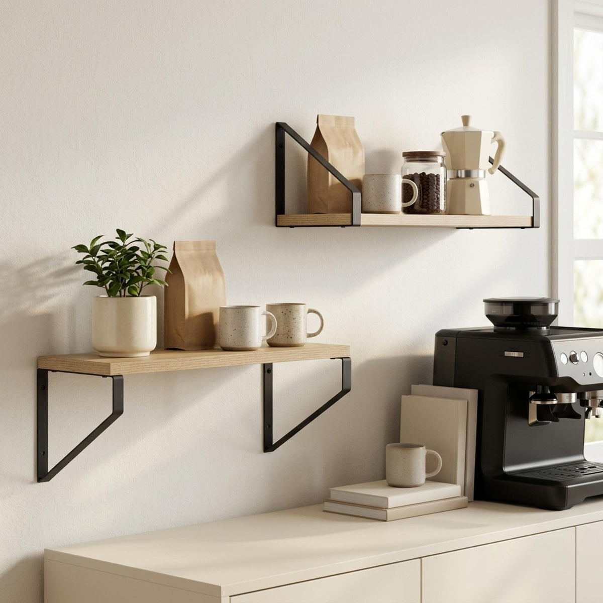 Wall Shelves 2 pcs Sonoma Oak 40 x 16 x 15.5 cm