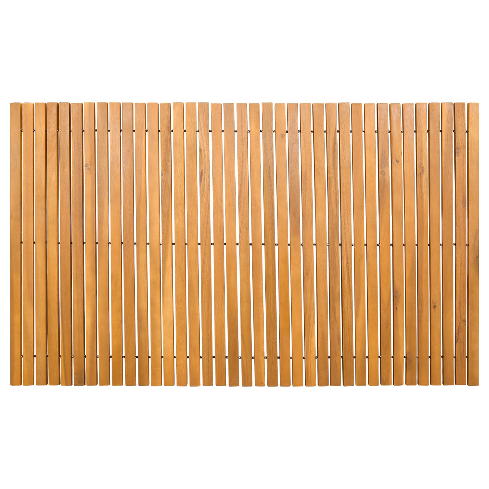 Bath Mat 2 pcs Natural 100 x 60 cm Solid Acacia Wood