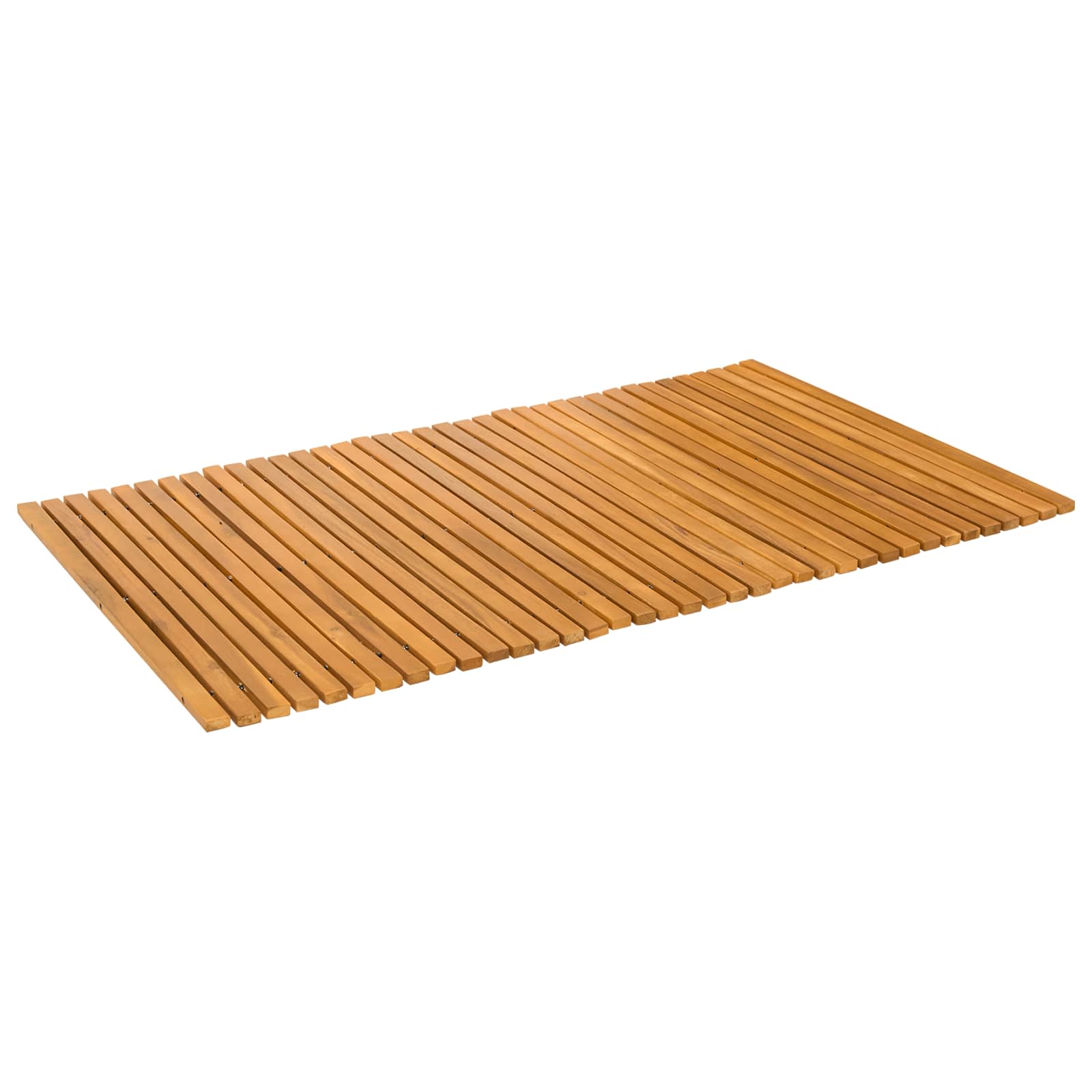 Bath Mat 3 pcs Natural 100 x 60 cm Solid Acacia Wood